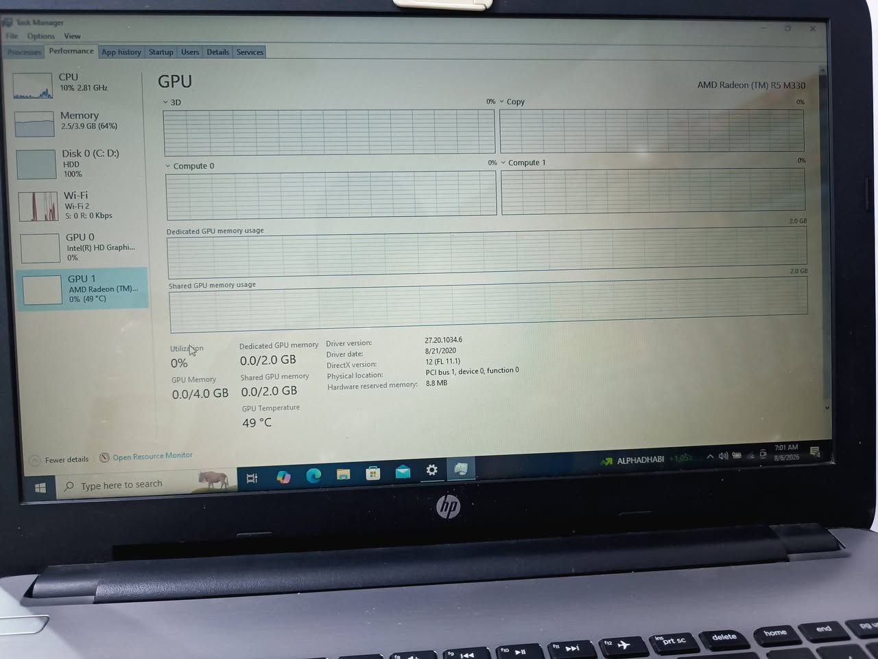 للبيع لابتوب HP 

المعالج: Intel Core i5-7200U (الجيل السابع)
الذاكرة (RAM): 4GB DDR3
التخزين:500GB HDD
كارت الشاشة الخارجي: AMD Radeon 2GB
كارت الشاشة الداخلي: Intel HD Graphics (حتى 2GB مشاركة)
البطارية: تعمل لأكثر من ساعة (حسب الاستخدام).
الملاحظات:
* توجد نقاط بيضاء في الشاشة (ليست بكسلات ميتة)، موضحة بالصور.
* يوجد كسر في إطار/الشاشة كما هو موضح بالصور.
* الجهاز يعمل بصورة طبيعية، وبدون اي مشاكل.

السعر :١٢٥  الف .
للاستفسار أو المعاينة: *********** .
بغداد : البلديات
