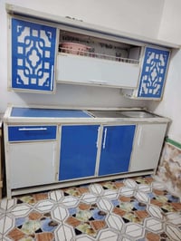 كاونتر أزرق • ٢متر • سنك جوزي ١متر وربع