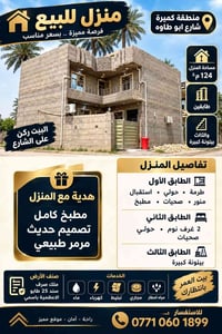 كميرة شارع ابو طاوه • ١٢٤م٢ • سند ٢٥ طابو