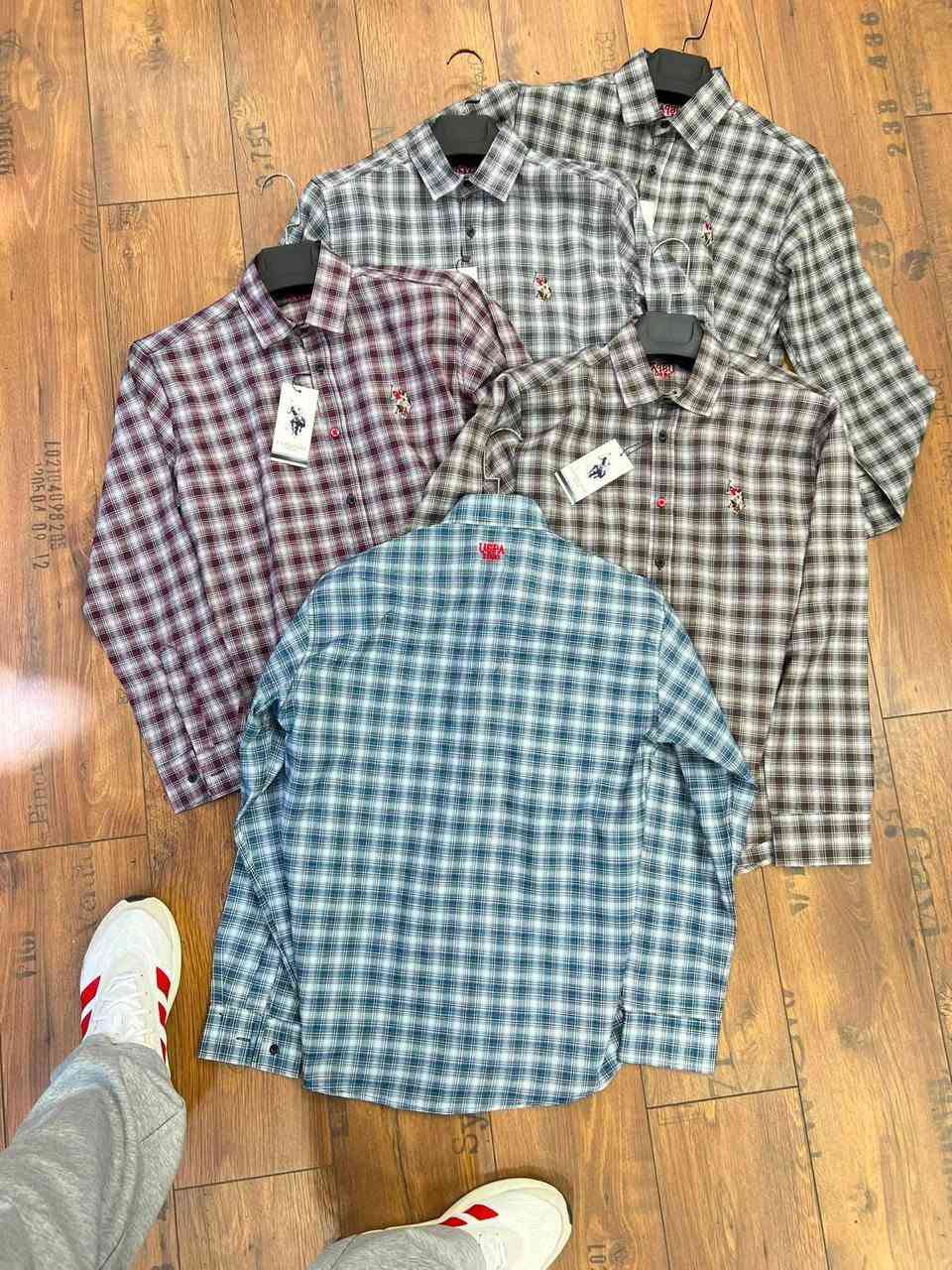 قميص كاروهات • شد ١٦ قطعة • مقاس L-3XL