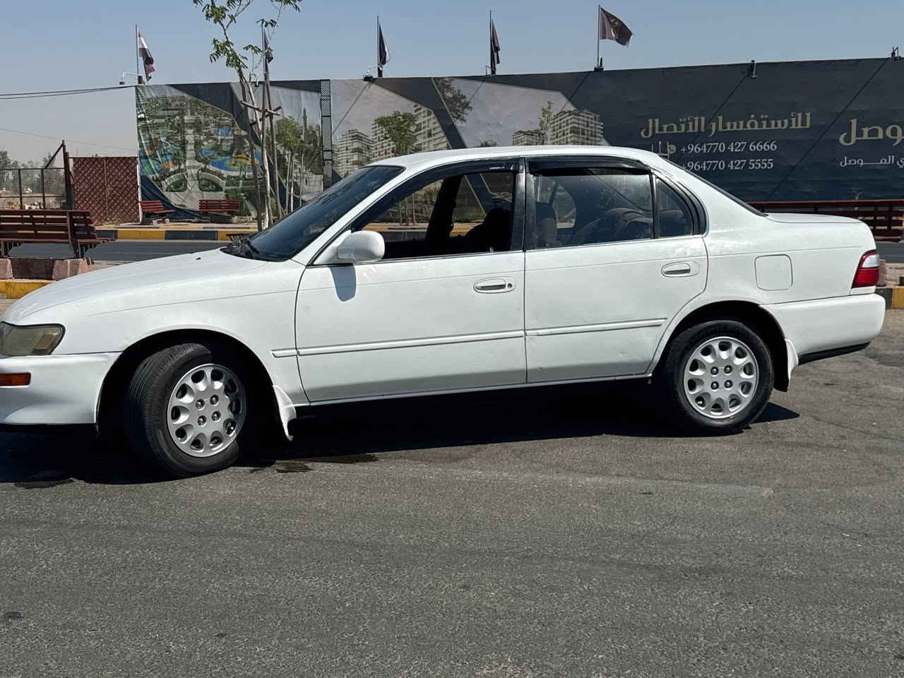 🚗 للبيع تويوتا كورولا 1993 – نسخة Limited
🔹 اللون: أبيض
🔹 الرقم: جديد
🔹 السنوية: جديدة
🔹 المسافة المقطوعة: 295,000 كم
🔹 المحرك: 1600cc – 4 سلندر
🔹 نسخة Limited
🔹  ويل كاب
🔹 مرايات كهربائية
🔹 أضوية زينون

✨ حالة السيارة:

سيارة نظيفة جدا ومرتبة

ما بيها أي نقوصات

المحرك بحالة جيدة (المحرك مبدل بمحرك مال القصة قبل 7 سنوات)

🎨 ملاحظات الصبغ:

قطعة صبغ: الدعامية الخلفية والأمامية

بابين مبدلين بباب أصلي (مال التفليش)

📍 المكان: الموصل

🟢 مطلوب: 5,400 دولار
🟢  54 ورقة – قابل للتفاوض بمجال بسيط

📞 للمهتمين والجادين، التواصل خاص أو واتساب (مراسة فقط): ***********
__________
