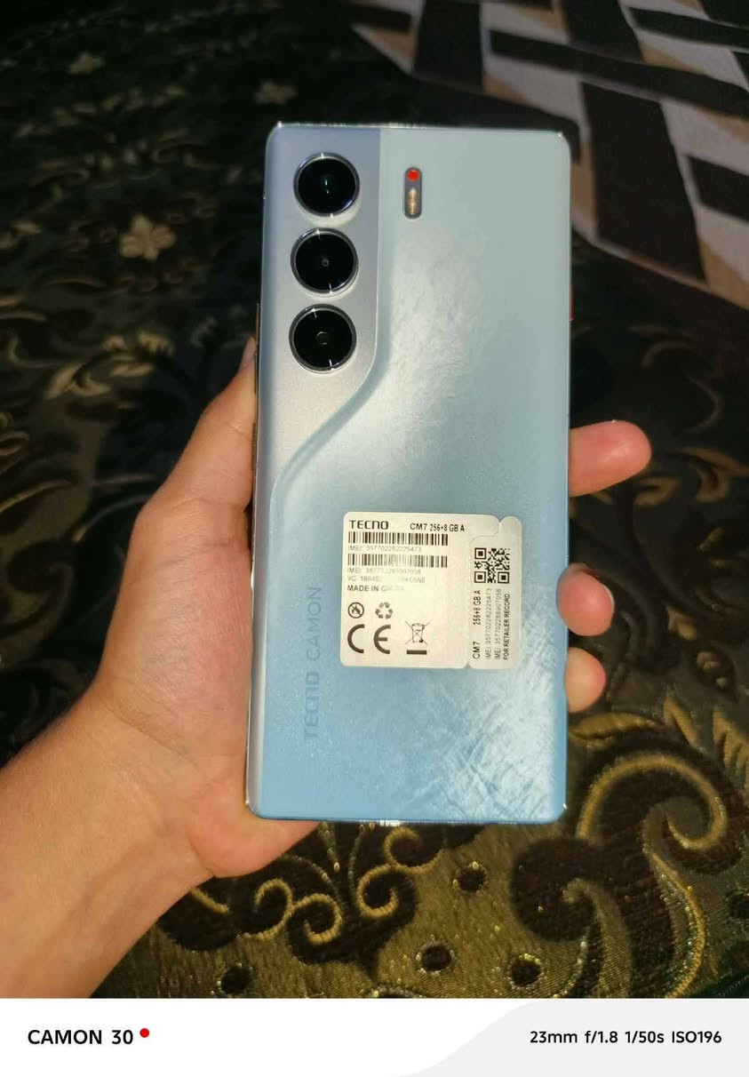 للبيع تكنوا كامون 40برو 5g نظيف استخدام قليل عشوائية 16والذاكرة 256G
كوفه 

***********

275 وبي مجال قليل

نص مكتوب في الصور:
- CAMON 30
- 23mm f/1.8 1/50s ISO196
- 23mm f/1.8 1/33s ISO721
- CAMON 30 • 23mm f/1.8 1/33s ISO730
