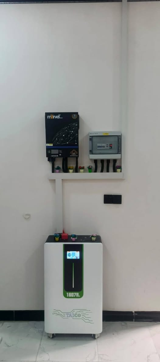 منظومة شمسية • انفرتر Marvel 6KW • بطارية TAICO 16kW