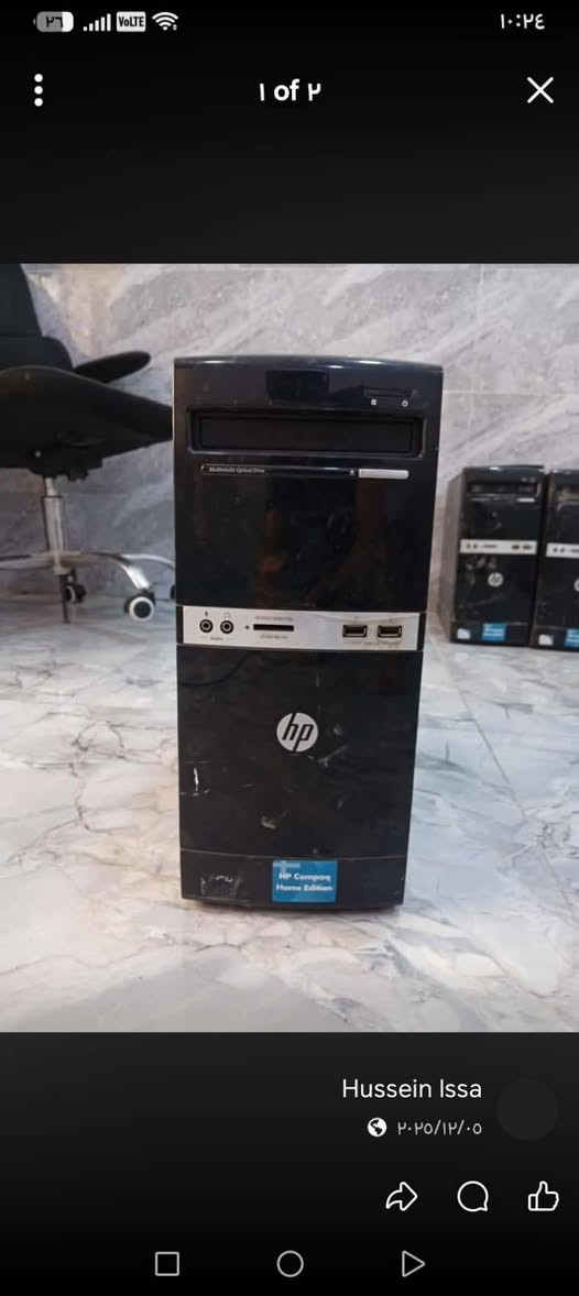 للبيع أجهزة مكتبية HP Compaq نظيفة وشغالة 100%
معالج: Intel
رامات: 6GB
هارد: 320GB
كيس HP أصلي
ويندوز 10 مستقر
الجهاز مناسب للدراسة، اليوتيوب، الدوام الإلكتروني، الطباعة، برامج خفيفة.
الجهاز مجرب وشغال بدون مشاكل
عملي جداً ومناسب للمكاتب والمدارس
💰 السعر:25 الف فقط 
متواجد خاص 
*********** واتساب
عنواني بغداد البلديات ويوجد توصيل
