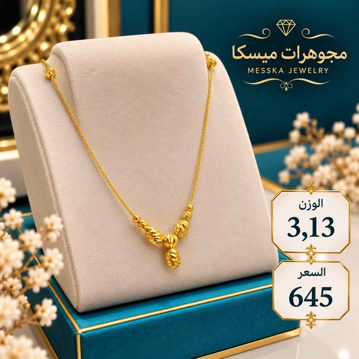 كرادين ايطالي • مجوهرات ميسكا • ٣٫١٣ غ