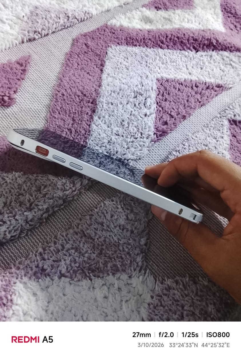 ايفون 13 برو ماكس مبدل شاشة وطالع بي شعار كامرة  وضهر مفطر بس لني غلفتة مال 17 برو ماكس  صار مرتب بطارية 90 بلادية الباقي كلة شغال فيس ايدي شغال ذاكرة 256سعرة 430 الف مكاني ببغداد حي اور رقمي ***********

نص مكتوب في الصور:
- REDMI A5 27mm | f/2.0 | 1/33s | ISO640 3/10/2026 33°24'33"N 44°25'32"E
- REDMI A5 27mm | f/2.0 | 1/25s | ISO800 3/10/2026 33°24'33"N 44°25'32"E
- REDMI A5 27mm | f/2.0 | 1/50s | ISO320 3/10/2026 33°24'33"N 44°25'32"E
- REDMI A5 27mm f/2.0 1/100s ISO125 3/10/2026 33°24'33"N 44°25'32"E