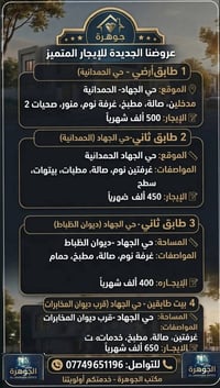 🌟 جديدنا لهذا اليوم في عالم العقارات 🌟