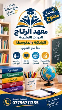 معهد الرتاج • تسجيل مفتوح • دورات ابتدائية ومتوسطة