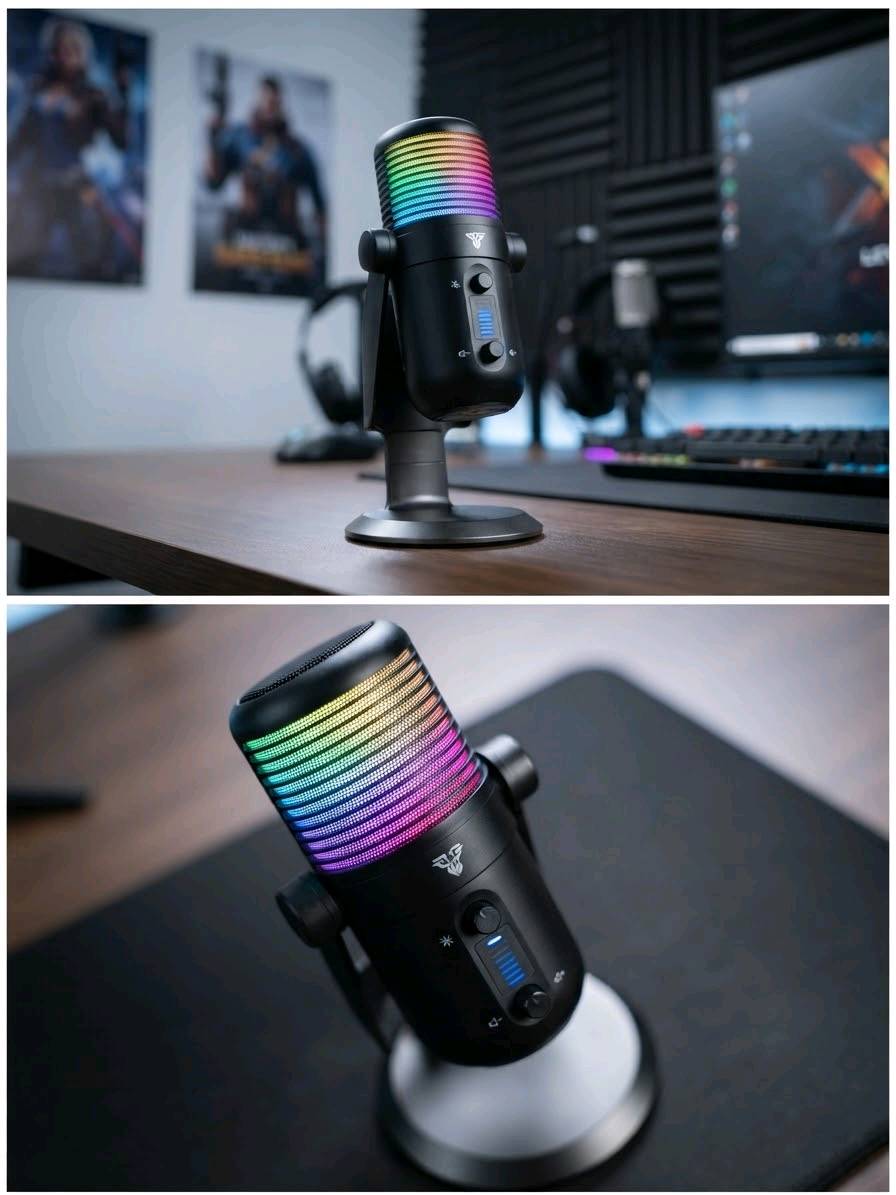مايكروفون Fantech • إضاءة RGB • عزل ضوضاء