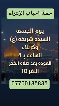 حملة أحباب الزهراء • كربلاء • النجف