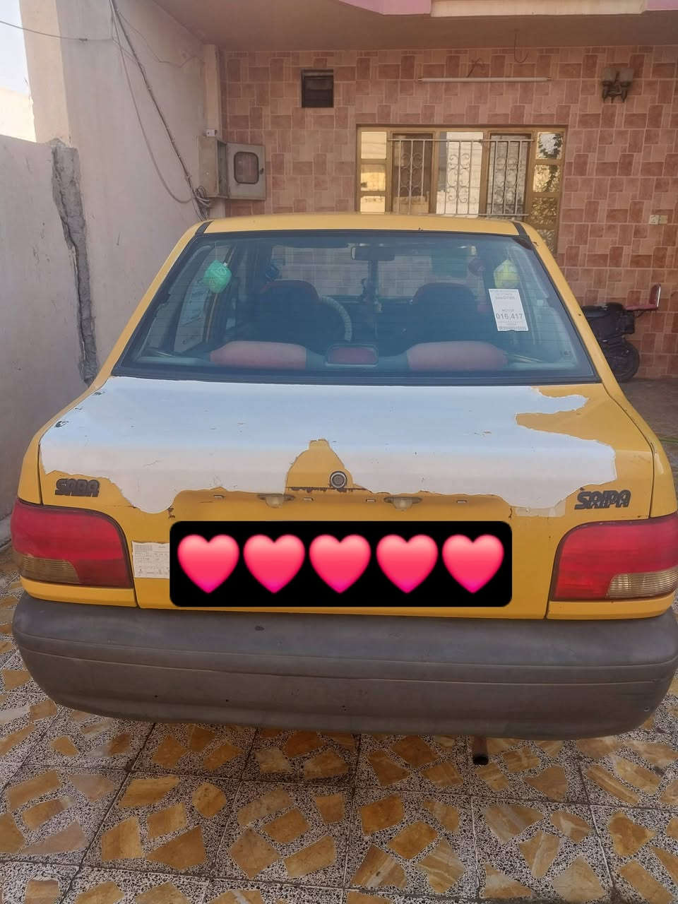 السلام عليكم
سايبا موديل 2009 للبيع كير ومحرك شرط كوبون بانزين يسجلها المشتري رقم بغداد مشروع وطني لغاية 2028 شرط الوكالة والتحويل  هيئة عليها ورقة  غرامات صفر السعر 23 ورقة وبيها مجال المكان موصل قضاء تلكيف رقم التواصل ***********///***********
