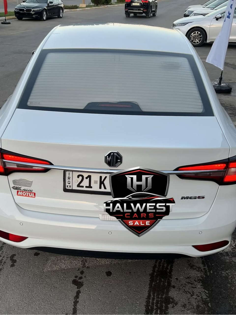 MG 5 2023
 Comfort
30.000 
رۆشتووە 
سیرڤسی  لە مۆتۆل کراوە 

***********✅

نص مكتوب في الصور:
- HALWEST CARS SALE
- TH HALWEST CARS SALE
- H HALWEST CARS SALE