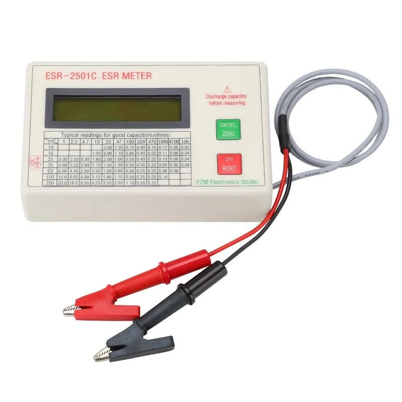 للبيع📢:جهاز ESR-2501C ESR METER الأصلي من شركة EZM Electronics Studio

الجهاز الأقوى لفحص المكثفات وتحديد التالف منها بكل سهولة😍

📌 أهم مميزات الجهاز:

✅فحص داخل الدائرة: فحص المكثف مباشرة دون الحاجة لرفعه من البورد (In-Circuit).

✅شاشة LCD واضحة: لقراءة القيم بدقة وسرعة.

✅جدول مرجعي: مطبوع على الواجهة لمعرفة القراءات السليمة للمكثفات بمختلف سعاتها وفولتيّاتها.

✅سهل الاستخدام: يحتوي على أزرار تصفير (ZERO) وإعادة ضبط (RESET) لضمان دقة الفحص.

✅ قياس ESR و DCR: وضعان للقياس لفحص المكثفات وكشف دوائر القصر.

✅ معايرة تلقائية للصفر: دقة عالية في القراءات (النطاق: 0-25 أوم).

✅يأتي مع أسلاك الفحص (Probes) الأصلية

✅ حماية من الجهد الزائد وإيقاف تلقائي: للحفاظ على الجهاز وتوفير البطارية.

✅ حجم صغير وخفيف: (125 × 80 × 32 مم) سهل الحمل والتنقل.

🚚متوفر توصيل لجميع محافظات العراق🇮🇶

📥للطلب او الاستفسار يرجى مراسلة الصفحة خاص او على الواتساب/ ‭***********‬

#العراق #بغداد #إلكترونيات #صيانة_إلكترونيات #جهاز_فحص_المكثفات #ESR_Meter #للبيع #توصيل_لجميع_المحافظات #فني_إلكترونيات #أجهزة_قياس #سوق_العراق

نص مكتوب في الصور:
- Repair and soldering
- LED patching
- SMT patching
- Smart shutdown Suitable for capacitance detection DC measurement available