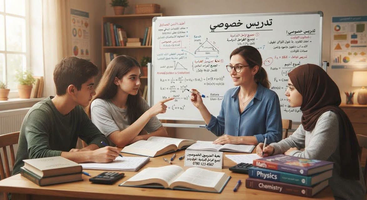 السلام عليكم 
يوجد تدريس خصوصي أبتدائية ومتوسطة جميع المواد وبأنسب الأسعار بداية البكرلي الأولى قرب مستشفى الضامن الاهلي 
كما يوجد خصم للأخوة وللعوائل الفقيرة ....بأدارة الست نور***********
@الجميع @إشارة

نص مكتوب في الصور:
- Madin@ua_kh
- نخبة المدرسين الخصوصيين لجميع المراحل الدراسية، فرق وتبع ***********
- متوفر تدريس خصوصي المراحل الابتدائية والمتوسطة جميع المواد العنوان الحله حي البكرلي