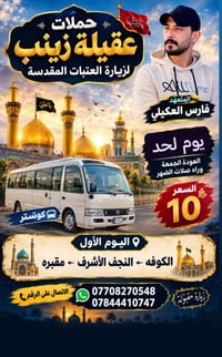 حملات عقيلة زينب • زيارة العتبات • الكوفة-النجف
