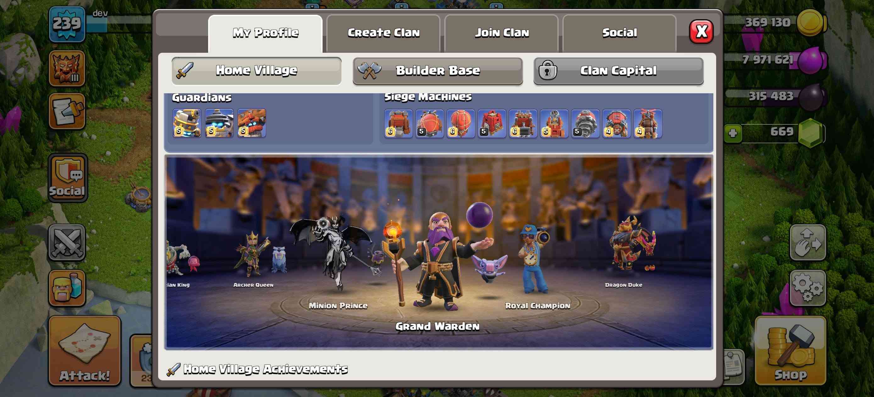 حسابات كلاش • تاون هول 11 • نادر