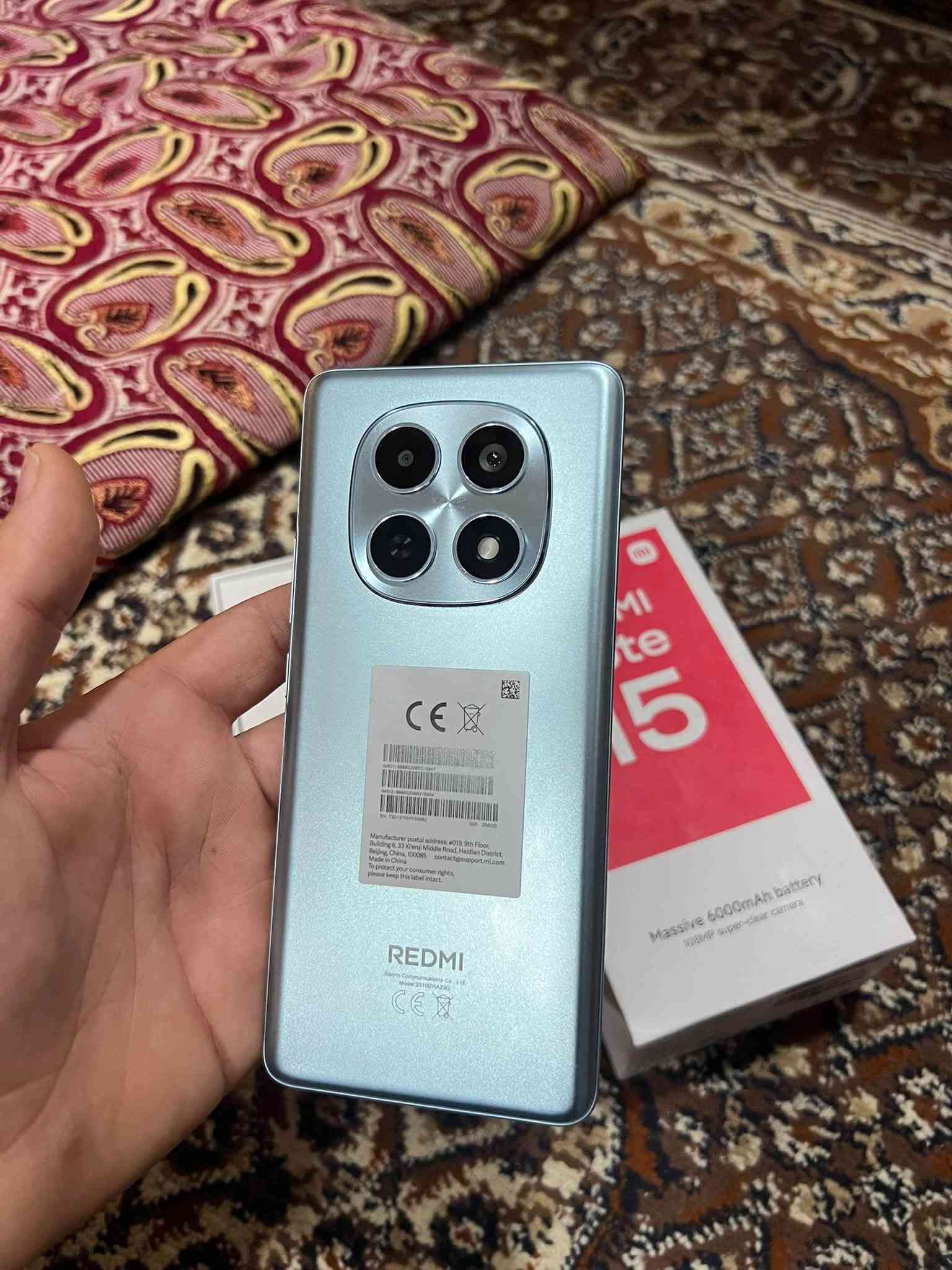 السلام عليكم
ريدمي نوت 15 برو 5G
جهاز لوك جديد ما مستخدم غير 3 ايام 
جهاز نظيف حيل الله يشهد ذاكره 256 
وعشوائيه 8 جهاز بعده بحالت الوكاله اريد ابيعه 
او اروس بايباد 11 برو  سعره الجديد معرف الله يشهد اخذته ب500 وهسه اريد ابيعه ب375 جهاز مكفول اذا بي شخط مرجوع جهاز نضافته تعوج هاذه رقمي اتصل واني خادمك ***********
