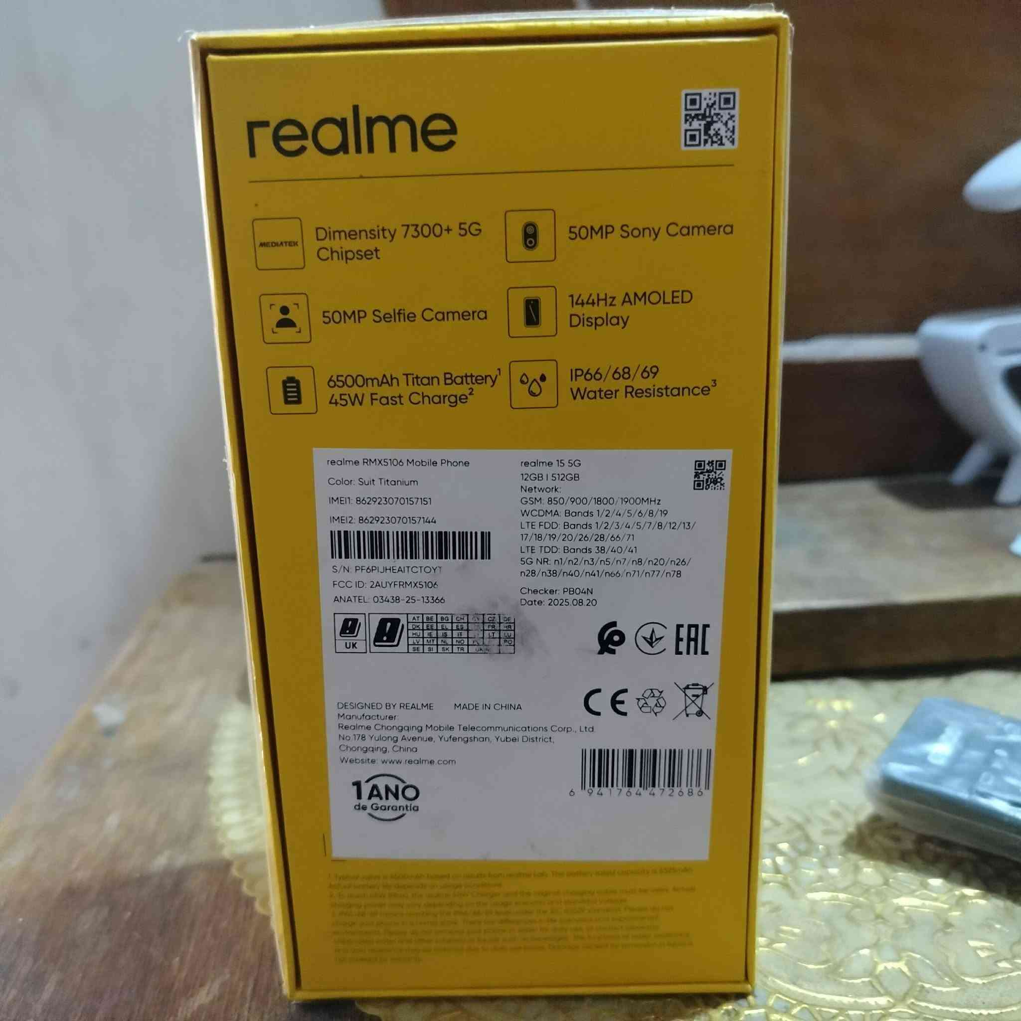 ريلمي 15 5g مستخدم اقل الاسبوعين السعر 450 واتساب ***********
