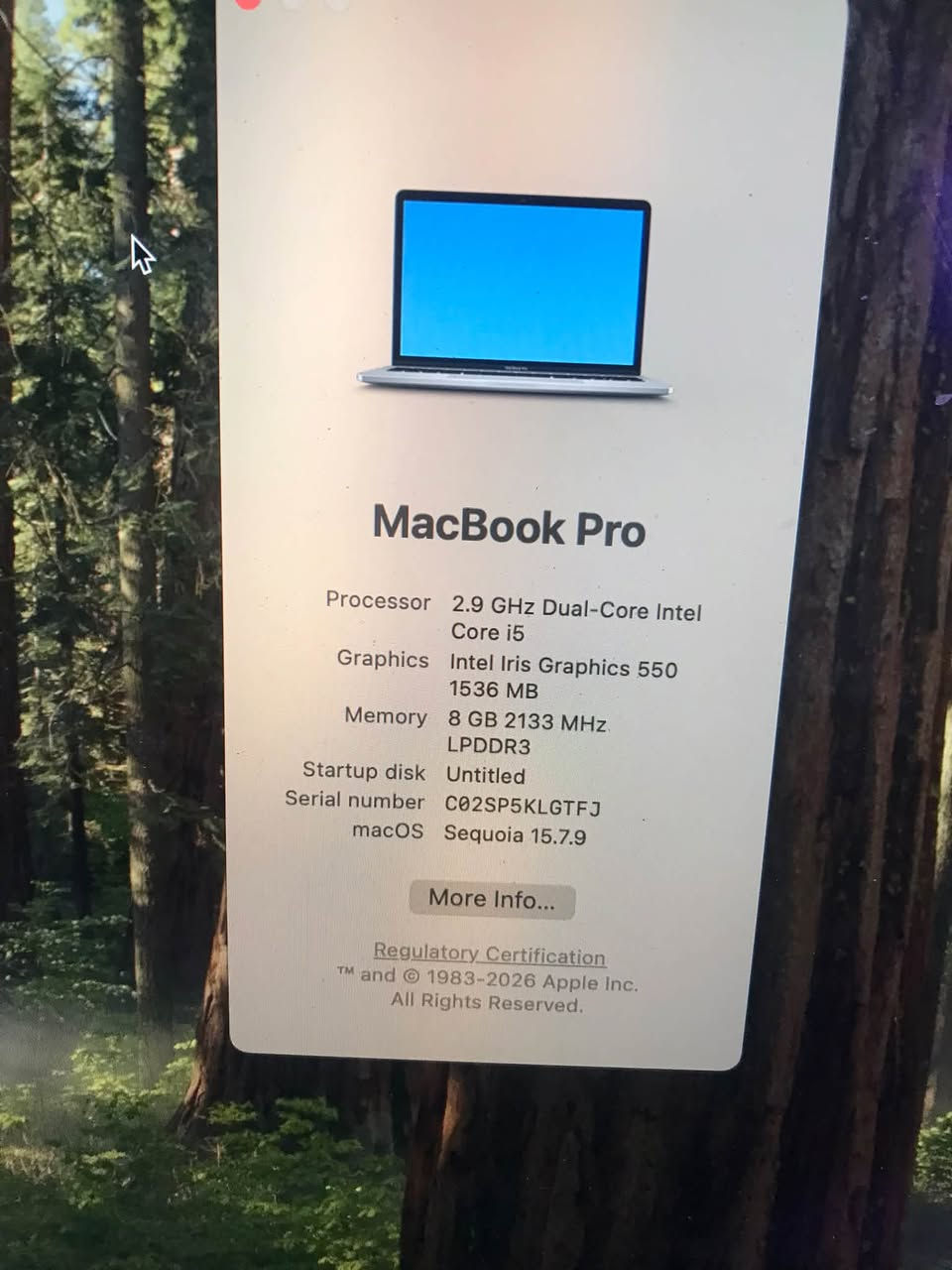 السلام عليكم MacBook Pro تاچ بار 2016…os 15.7.9..موبيل ***********
