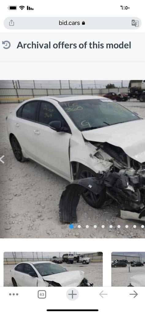 كيا فورتي 2020 امريكي GT 
فول مواصفات واحد على واحد 
2000 دوش كير AT المرغوب 
حادثها موضح بالصور جاملغ وبنيد 
بدون شاصي بدون دواخل بدون لغد فقط ايرباك ستيرن 
سنويه تحويل مباشر 
اتصل على الرقم واتس متوفر +964 784 357 8784
مكان السياره بغداد السعر 130 وبيها مجال
( مكلف بالنشر )

نص مكتوب في الصور:
- bid.cars Archival offers of this model
- bid.cars
- ers of this model