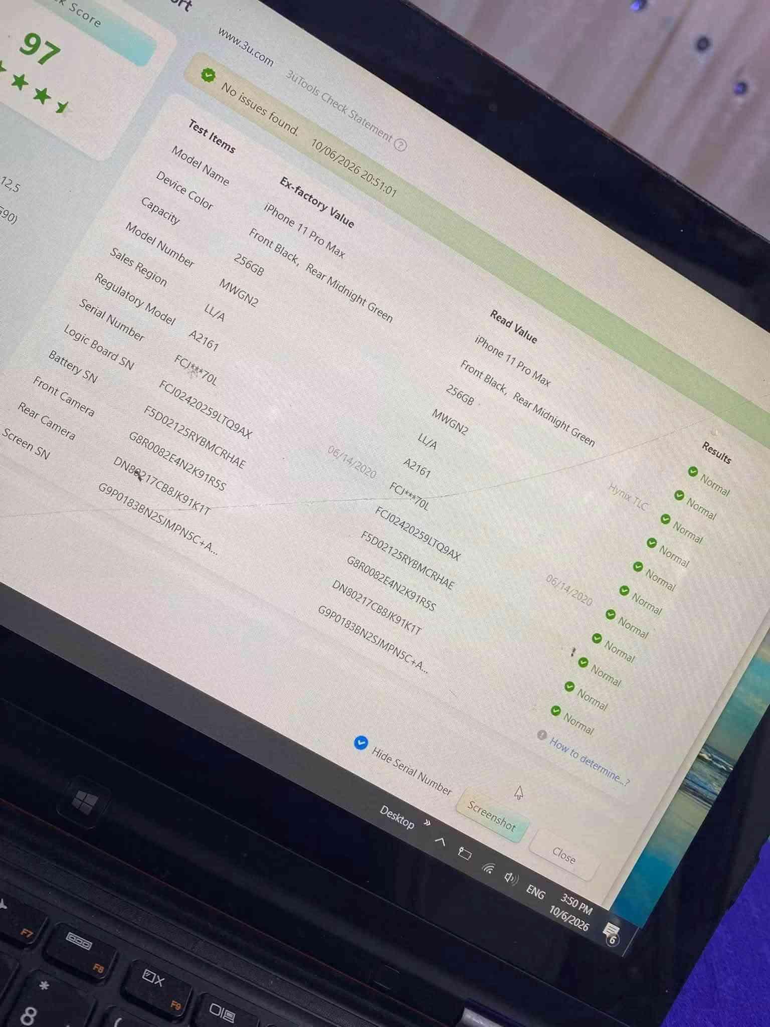 آيفون ١١ برو ماكس • ٢٥٦ • بطارية ٧٦