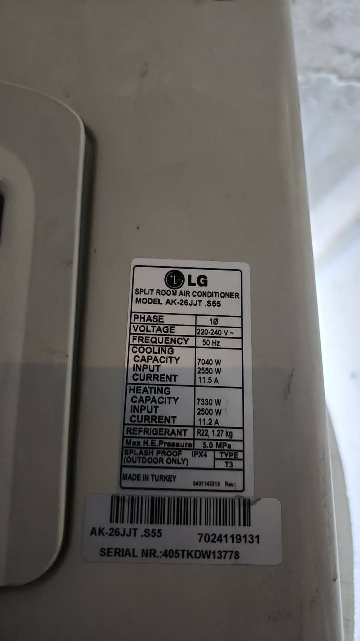 سبلت lg للبيع ٢ طن غاز 22 نظيف جدا
السعر ٣٢٥ الف سعر نهائي المكان المنصور 
***********
