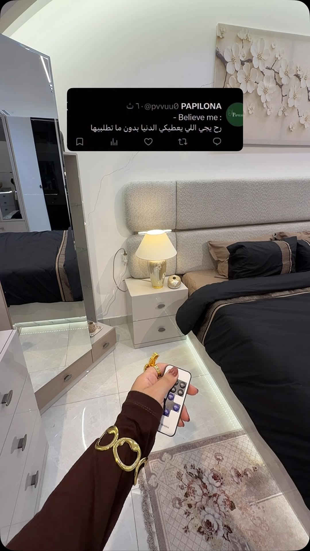 ⁨	⁨	⁨	⁨	موديل جديد مميز من معرض اثاث الخفاف
غرفة ماريا
9 قطع
صبغ حراري 
ضمان خمس سنوات
ابواب وجكامج هايدروليك 
النقل والشد مجاني داخل الموصل
خدمة التوصيل متوفره لكافة المحافظات
التقسيط متوفر ع ماستر الرافدين
للحجز والاستفسار مراسلة الصفحه
او الاتصال بنا
‭***********‬
#غرف_نوم #اكسبلورر #الخفاف #اثاث #معرض⁩⁩⁩⁩

نص مكتوب في الصور:
- 𐤃 ٦٠ · @pvvuu0 PAPILONA
- - Believe me :
- رح يجي اللي يعطيكي الدنيا بدون ما تطلبيها