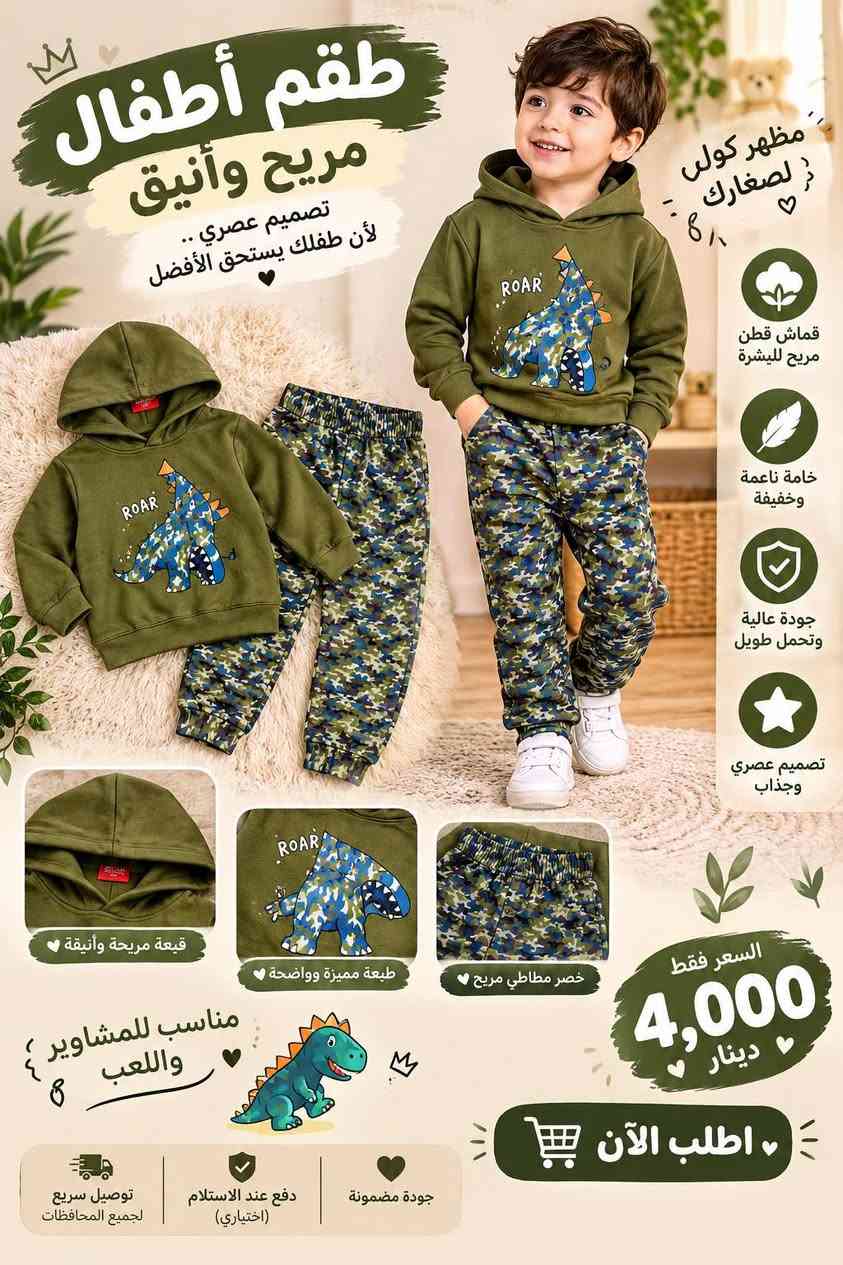 الحجز عالواتساب ***********
رقم وعنوان كامل وسكرين من البث
رابط التيك توك فضلا متابعه 
tiktok.com/@shahona_store10
#ملابس ##ملابس اطفال #بات_بات #تراكات_نسائيه

نص مكتوب في الصور:
- لأنك تستحقين الأفضل شهونه استايل ملابس اطفال ونسائيه اليوم تخفيضات سوينا لكم جودة عالية .. أسعار مناسبة .. أناقة لكل الأذواق ملابس أطفال ملابس نسائية توصيل لجميع المناطق جودة مضمونة تصاميم عصرية وأنيقة مقاسات تناسب كل الأعمار تابعونا في القناة لا تفوتوا عروضنا الحلوة
- دفء وأناقة لأطفالك تصميم مريح .. خامة ناعمة مناسبة لأجواء الشتاء دفء وفخامة صغارنا دفئ جداً خامة ناعمة ومريحة جودة عالية وتحمل طويل مناسب للأطفال بطانة فرو ناعمة تدفي الطفل دافئ تفاصيل أنيقة وتطريز مميز أساور مرنة تغلق علي الجسم بشكل مريح أرجل مطاطية تمنع دخول الهواء البارد متوفر بلونين كحلي أحمر مظهر أجمل في كل الأوقات السعر فقط ٧ الف المقاسات المتوفرة المقاس 1-1ية سنة 2-4 سنة 3-5 سنة 4-5 سنة الطول المناسب 80-190 سم 90-100 سم 100-110 سم 110-120 سم اطلب الآن جودة مضمونة دفع عند الاستلام (اختياري) توصيل سريع لجميع المحافظات
- طقم أطفال أنيق راحة وأناقة كل يوم تصميم عصري .. خامة ناعمة مناسب لجميع الأوقات قماش ناعم ومريح خامة ناعمة وخفيفة جودة عالية وتحمل طويل مناسب لكل المناسبات قبعة مريحة وأنيقة خصر مطاطي مريح خامة ناعمة مظهر أنيق لصغيرتك 5,000 دينار اطلب الآن
- طقم أطفال مريح وأنيق تصميم عصري .. لأن طفلك يستحق الأفضل مظهره كولى لصغارك قماش قطن مريح للبشرة خامة ناعمة وخفيفة جودة عالية وتحمل طويل تصميم عصري وجذاب قبعة مريحة وأنيقة طبعة مميزة وواضحة خصر مطاطي مريح مناسب للمشاوير واللعب السعر فقط 4,000 دينار اطلب الآن توصيل سريع لجميع المحافظات دفع عند الاستلام (اختياري) جودة مضمونة
- طقم أطفال مريح وأنيق تصميم عصري .. لأن طفلك يستحق الأفضل ستايل بسيط وأنيق قماش قطني مريح للبشرة خامة ناعمة وخفيفة جودة عالية وتتحمل طويل تصميم عصري وجذاب السعر فقط 4,000 دينار قبعة مريحة وأنيقة قماش ناعم ومريح خياطة متقنة وجودة عالية اطلبي الآن ولأبنتك الأفضل أطلب الآن
- طقم أطفال مريح وأنيق تصميم عصري .. لأن طفلك يستحق الأفضل مناسب لكل الأوقات قماش قطني مريح للبشرة خامة ناعمة وخفيفة جودة عالية وتحمل طويل تصميم عصري وجذاب السعر فقط 5,000 دينار ياقة مريحة طبعة أنيقة خصر مطاطي مع رباط أكمام مريحة إطلالة مميزة لصغيرك اطلب الآن
- طقم أطفال مريح وأنيق تصميم عصري .. لأن طفلك يستحق الأفضل ستايل مميز لكل الأوقات قماش ناعم ومريح للبشرة خامة عالية الجودة جودة عالية وتدوم طويلاً تصميم عصري وجذاب السعر فقط 3,000 دينار ياقة مريحة طبعة مميزة وواضحة أكمام مرتبة خياطة متقنة وجودة عالية اطلبي الأن ولابنتك الأفضل اطلب الآن
- بلوزة أطفال ناعمة
- GOOD NIGHT
- FRIENDS SHOULD
- NEVER. END.
- 3,000 د.ع
- طقم أطفال شتوي دافئ . راحة ودفء . في كل حركة . مناسب لكل المناسبات دافئ ومريح خامة نعمة ولطيفة جودة عالية وتحمل طويل تصميم عصري وجذاب السعر فقط 4,000 دينار خصر مطاطي مريح بطانة داخلية دافئ بطانة داخلية دافئة تطريز شكل قطة لطيف الاختيار الأمثل لأطفالك اطلب الآن