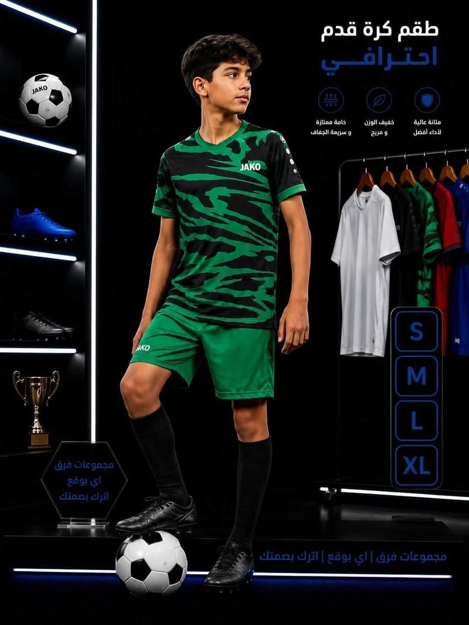 طقم كرة قدم • خامة ممتازة • S M L XL