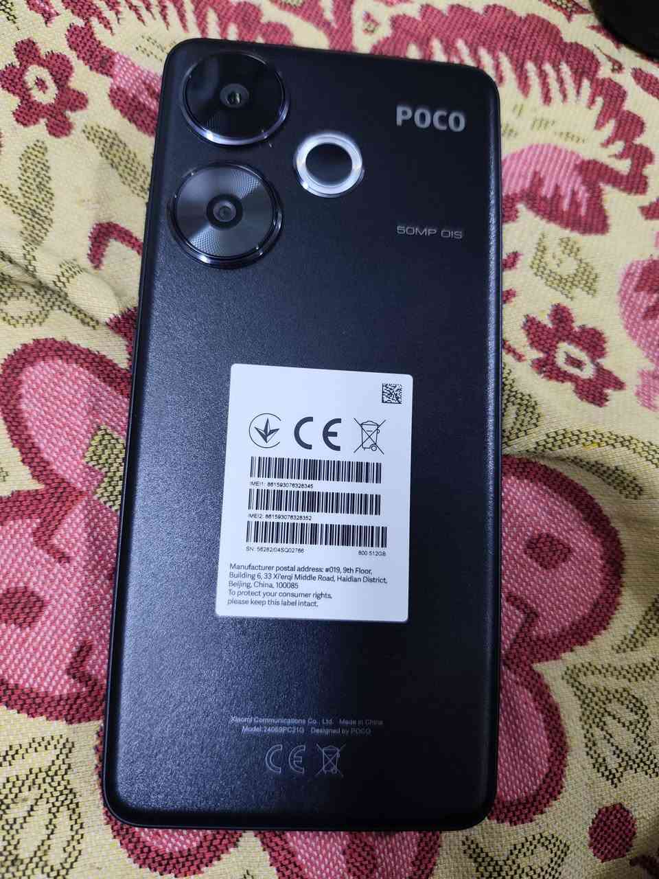 موبايل البيع بوكو اف 6 الذاكره 512 عشوايه 16 السعر 350 وبي مجال العنوان الجمعيه ***********

نص مكتوب في الصور:
- حول الهاتف
- اسم الجهاز
- POCO F6
- التخزين
- 276,8 ج.ب/528 ج.ب (16 ج.ب لتمديد المخزن)
- إصدار نظام التشغيل (لـ POCO)
- 3.0.303.0.WNPMIXM.C07
- إصدار Android
- 16 BP2A.250605.031.A3
- تحديث أمان نظام Android
- 2026-07-01
- المواصفات والمعلومات التفصيلية
- النسخ الاحتياطي والاستعادة