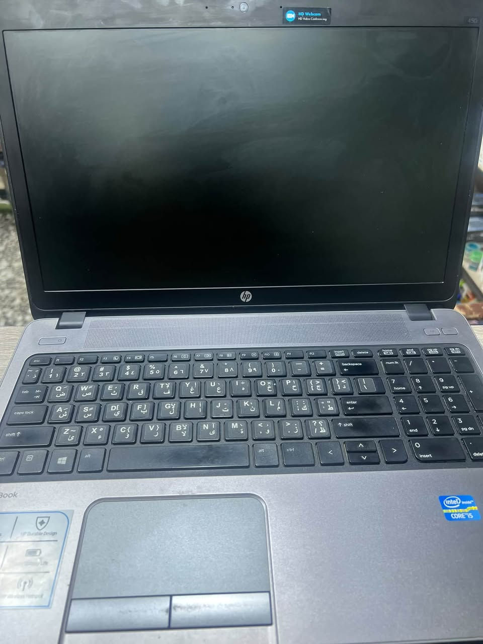 لابتوب نظيف جدا للبيع hp proBook 450 G0
� الجهاز: HP ProBook 450 G0
* ⚙️ المعالج: Intel Core i5-3230M — ‏2.60 GHz
* 🧠 الرام: 8 GB DDR3 — المتاح 7.85 GB
* 🎮 كرت الشاشة: Intel HD Graphics 4000
* 💾 التخزين: SSD ‏238 GB — P3-256
* 🪟 النظام: 64-bit
* 📷 الكاميرا: HD Webcam
    ✋ حجم الشاشة: 15.6 بوصة. 📱�
السعر ٢٠٠  الف 
بغداد - الحبيبية 
***********

نص مكتوب في الصور:
- Am I running the latest version of the Windows OS? What is the latest Windows ver
- Windows Specifications
- Edition Windows 10 Pro
- Version 22H2
- Installed on 9/23/2026
- OS Build 19045.6466
- Read the Microsoft Services Agreement that applies to our services
- elated
- 34
- About Installed RAM 8.00 GB DDR3 Processor Intel(R) Core(TM) i5-3230M CPU @ 2.60GHz 2.60 GHz Graphics Card 64 MB Intel(R) HD Graphics 4000 Storage 238 GB 51 of 238 GB used DESKTOP-AFFA738 HP ProBook 450 G0 Rename this PC Device Specifications Copy Device Name DESKTOP-AFFA738 Processor Intel(R) Core(TM) i5-3230M CPU @ 2.60GHz 2.60 GHz Installed RAM 8.00 GB (7.85 GB usable) Graphics Card Intel(R) HD Graphics 4000 (64 MB) Storage 238 GB SSD P3-256 Device ID 631060DB-F1F9-483A-A64C-E54CDCC007A1 Product ID 00330-80000-00000-AA496 System Type 64-bit operating system, x64-based processor Pen and touch No pen or touch input is available for this display