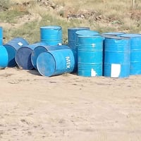 برميل حديد ٢٢٠ التر سعر ١٣ لف بي صمغ مكاني يوسفيه ناحية الرشيد الجمعية...