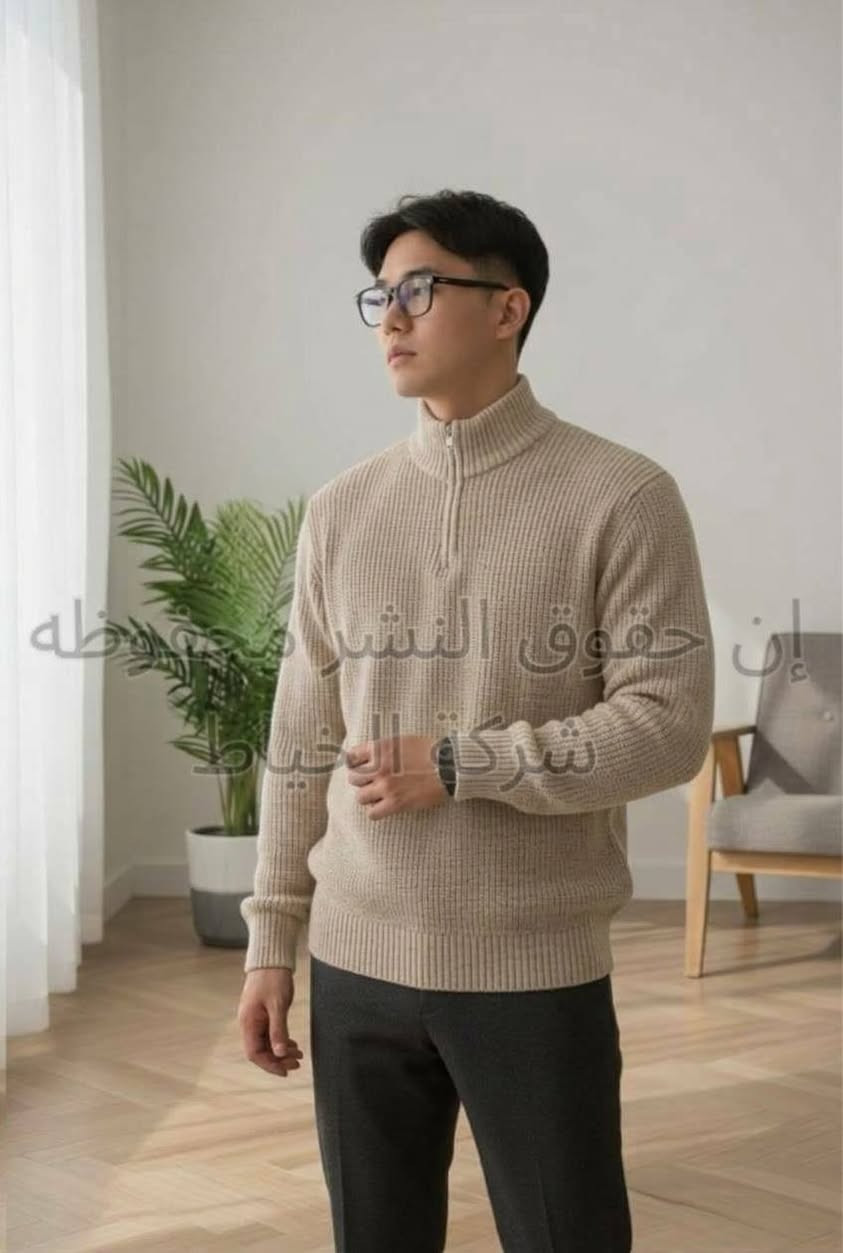بلوز حياكة سحاب • فري سايز L-3XL • درجة أولى
