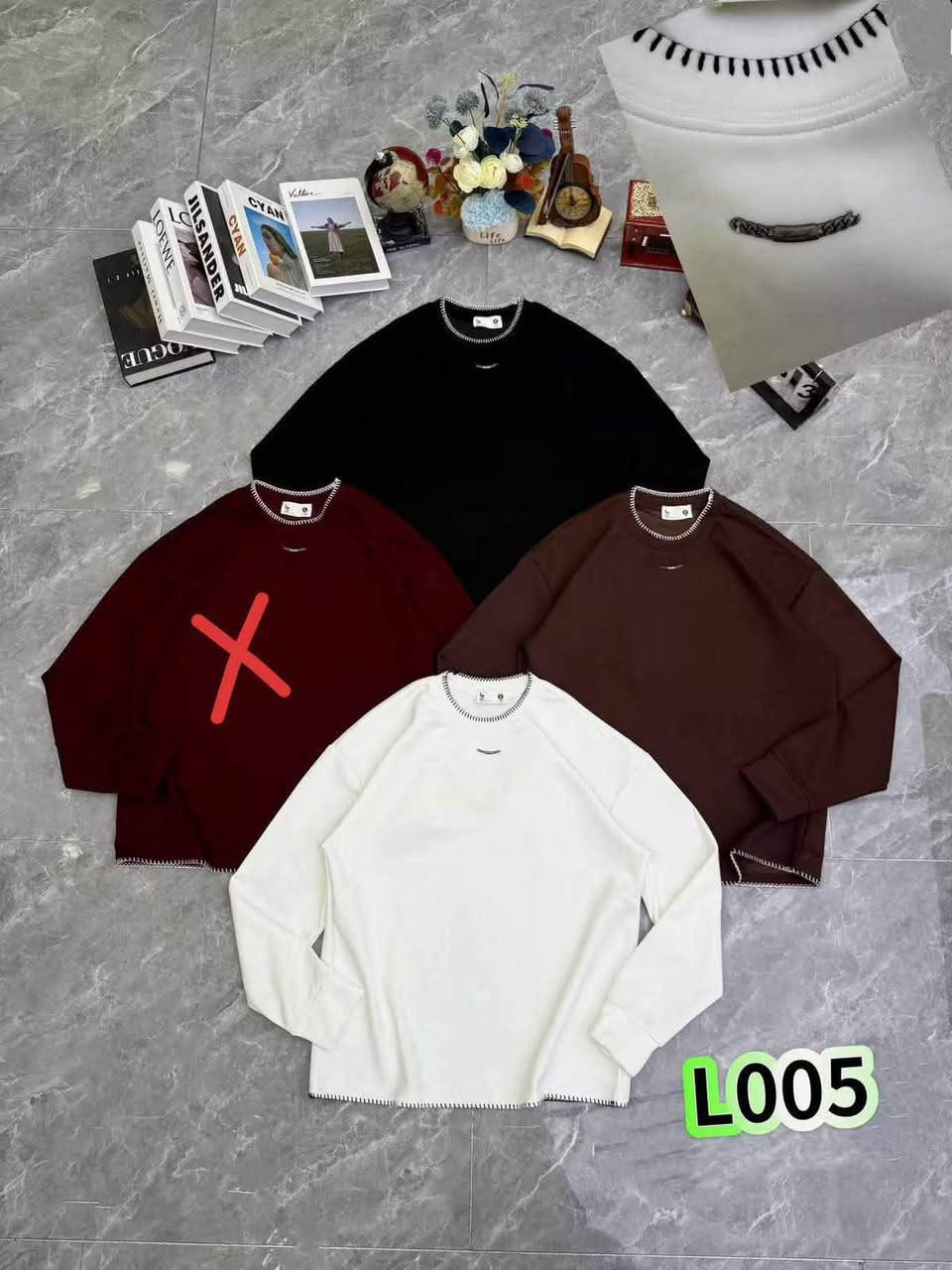 سويتر سفنجي • مقاسات L-3XL • درزن 12