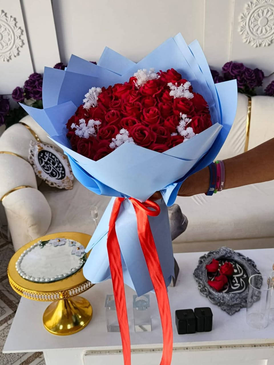 سلام عليكم .
يتوفر جميع موديلات الكوشات الحديثه 💫
نضافه فول اضاء قويه 
يتوفر بوكيهات ورد كافه الاشكال والموديلات💞
مسكات عروس و مسكات عريس💯
ومتوفر كيك عمل منزلي وطباعه صور سكريه قابله الاكل 💯🎂
كيك اعياد ميلاد و نيشان و توديع عزوبيه 🎂💯
توصيل كافه النهروان 💯
اسعار مناسبه
والسعر شامل التوصيل والشد والنقل 💫
عروض وخصومات
عنوانه نهروان شارع 60 شارع السوك مقابيل مجمع الروان الطبي 🚩
تواصل خاص او علا رقم او واتساب ***********☎️
