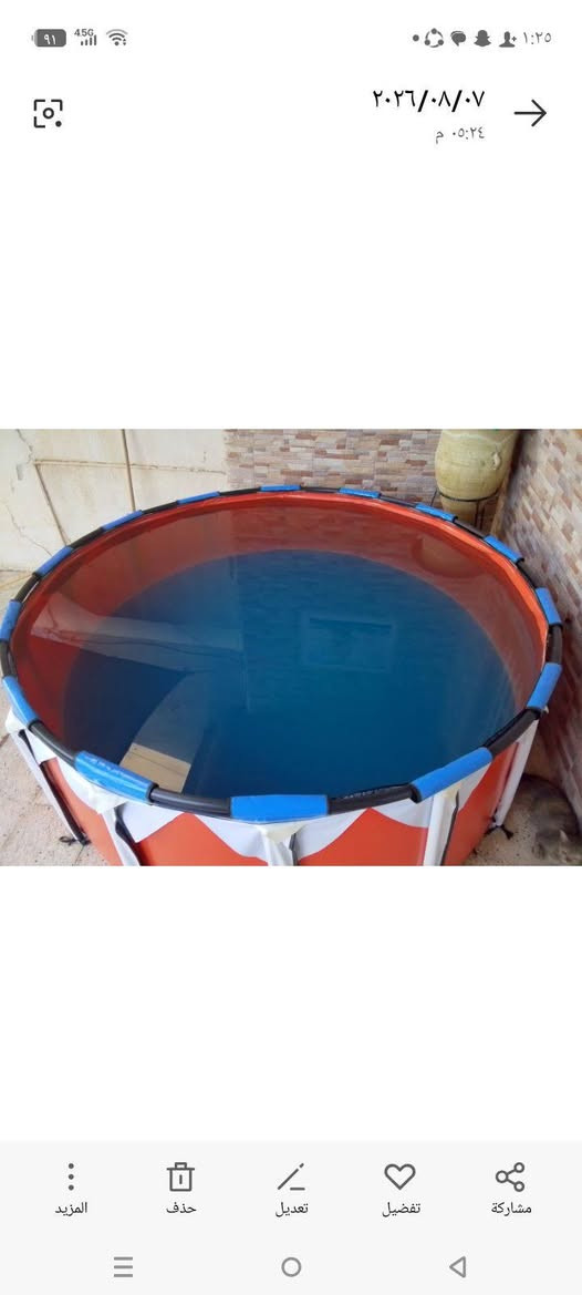 مسبح كبير جدا عرض مترين نضيف حيل للستفسار خاص او الاتصال على الرقم ***********
