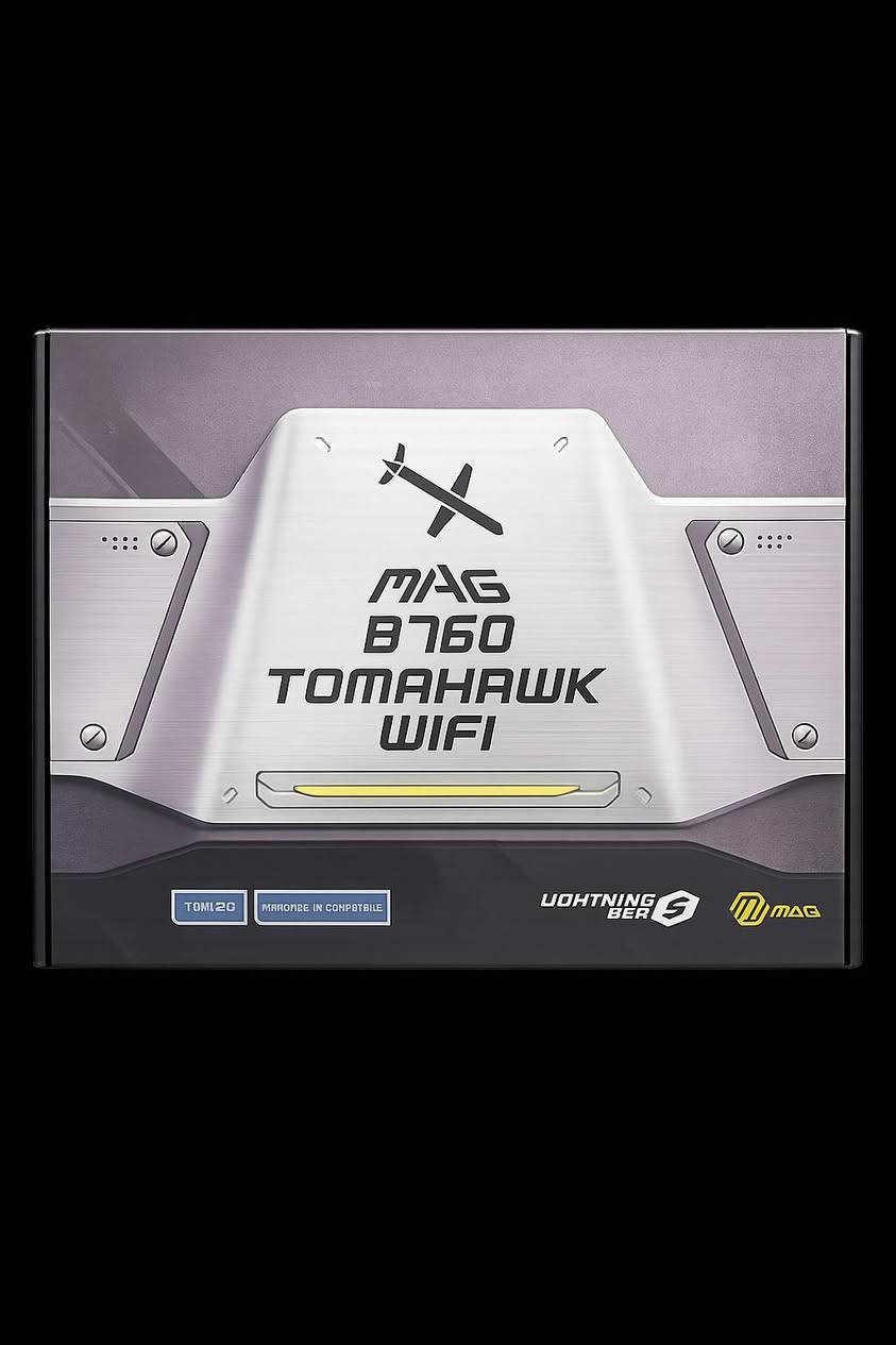 السلام عليكم بورد للبيع 
 MSI MAG B760 Tomahawk WiFi 
ومواصفاتها الرئيسية:
الشريحة: Intel B760
المقبس: LGA1700
المعالجات المدعومة: Intel Core الجيل 12 و13 و14
الرام: DDR5 (4 منافذ) حتى 192GB
سرعة الرام: تدعم ترددات عالية مع XMP (تتجاوز 7000MT/s حسب نوع الرام)
التخزين:
3 منافذ M.2 NVMe PCIe 4.0
6 منافذ SATA 6Gb/s
كرت الشاشة:
PCIe 5.0 x16 رئيسي
الشبكة:
Wi-Fi 6E مدمج
Bluetooth 5.3
LAN بسرعة 2.5Gbps
الصوت: 7.1 قناة Realtek HD Audio
المنافذ الخلفية:
USB-C
عدة منافذ USB 3.2
HDMI و DisplayPort
الحجم: ATX
هاي البورد تعتبر من الفئة القوية جداً ومناسبة لمعالجات مثل:
i5-13400F
i5-14600K
i7-13700K
i7-14700K
وحتى i9 مع مبرد جيد 
السعر  180 وبي مجال شرط الفحص 
***********
