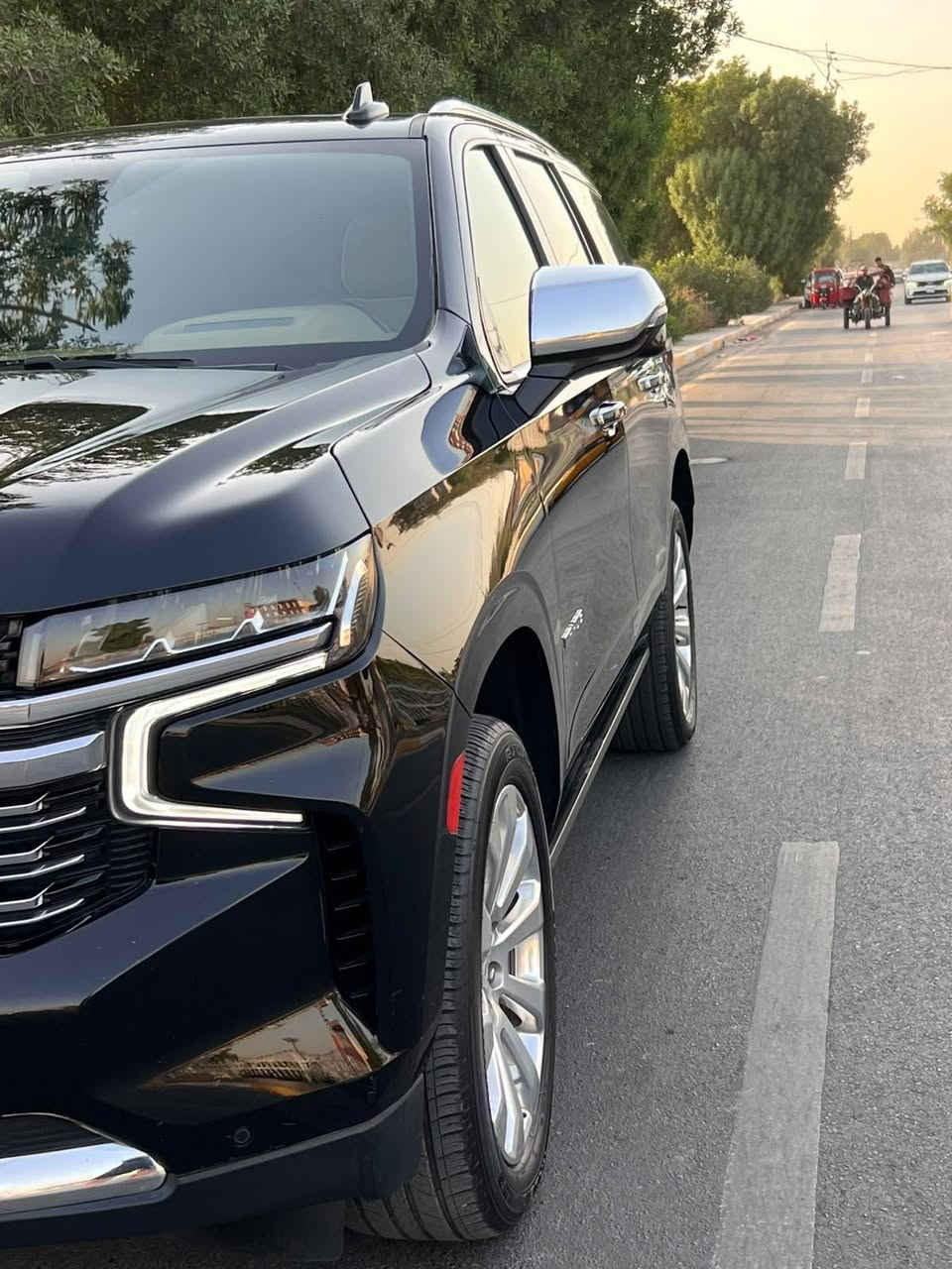 تاهو بريمير 2023خليجي
الوكالة: شركة المنصور

الموديل2023

اللون: أسود

الممشى: 54000KM

المحرك: 5300 سي سي V8

المنشأ: خليجي

مغلفه بل كامل PPF 

PPr  مكانين فقط رصعه بالباب الخلفي الايمن مع الجاملغ الايمن بسيط جداً موضح مؤشر في الصوره 

المواصفات:

- سقف بانوراما

- دخول وتشغيل ذكي بصمة للأبواب الأربعة

- مقاعد كهربائية

- مقاعد أمامية تدفئة وتبريد

- مقاعد ميموري

- ديكور خشب فاخر

- شاحن لاسلكي

- جنوط 22 إنج

- كاميرات 360 درجة

- نظام تعليق مستقل

- نظام صوت BOSE مع 10 سماعات

- دواسات كهربائية مع إنارة LED

- نظام سحب مقطورة متكامل مع كاميرا

- جكات كهربائية

ومعروفة مواصفات البريمير بعد 

للاستفسار:***********

السعر 5 شدات 50.000
