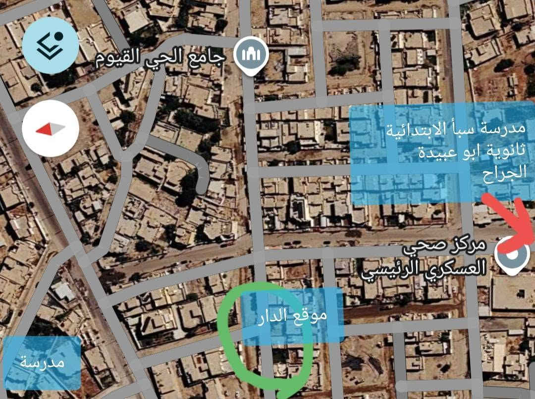 السلام عليكم
الدار للبيع 🏠🏠
📍حي العسكري الاول
✔المساحة400
✔طابو صرف
✔الواجهه 20 متر 
✔نزال 20 متر
✔شارع تبليط ، مجاري ، انترنيت، المدارس 
☎️للاستفسار الاتصال ع الرقم ***********

نص مكتوب في الصور:
- جامع الحي القيوم مدرسة سبأ الابتدائية ثانوية ابو عبيدة الجراح مركز صحي العسكري الرئيسي موقع الدار مدرسة