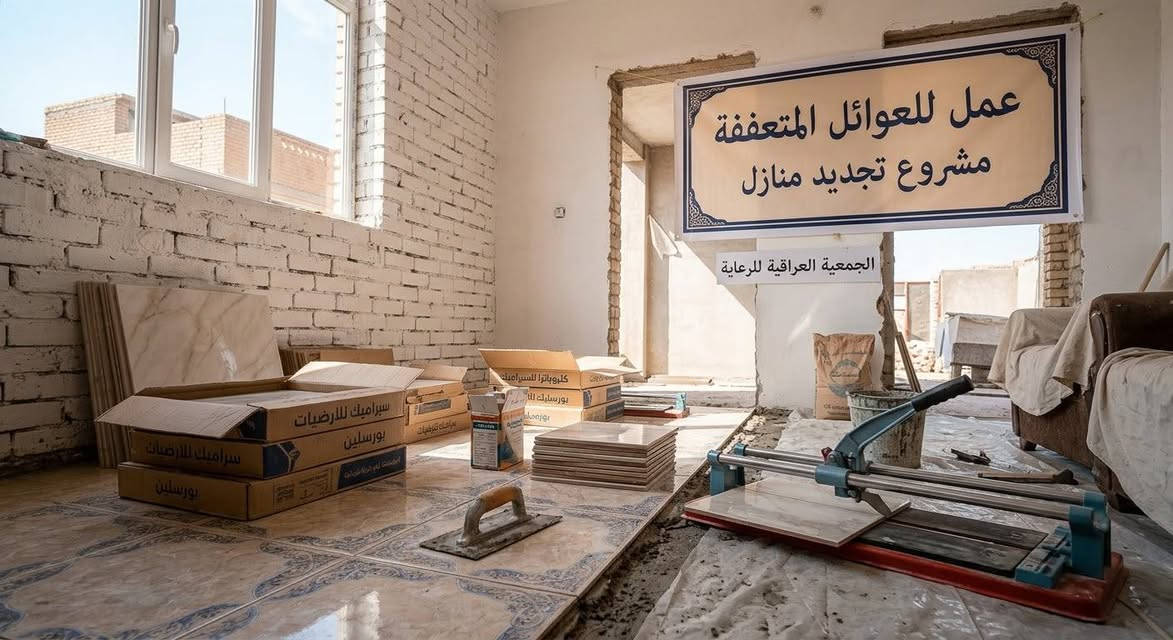 اي عائله فقيره او متعففه بحاجه الى ترميم سيراميك او تطبيك جديد اني بالخدمه 
شغلي داخل بغداد
والي يريد يشارك بهاي المبادره اهلا وسهلا

*********** 
هذا رقمي بي واتساب وان شاء الله بخدمتكم
