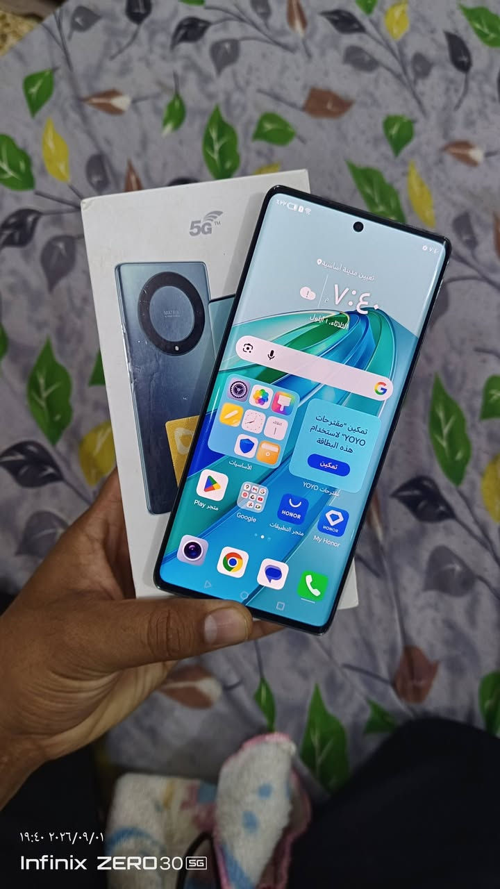 السلام عليكم 
هونر x9a 5g
 الجهاز استخدام بيت مكفول من الشخط
على وضع الشركه مكفول كفاله عامه 
ذاكره ٢٥٦ رام ٨
كامل ملحقات 
كارتون +شاحنه+كفرات جيلاتين اصلي

السعر ٢٥٠ بي مجال بسيط
النجف الاشرف خلف ملعب النجف الدولي
*********** اتصال او واتساب
