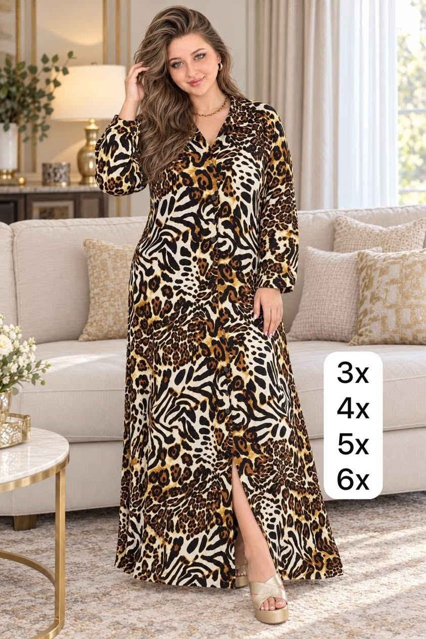 فستان قطن • 3x-4x-5x-6x • توصيل محافظات