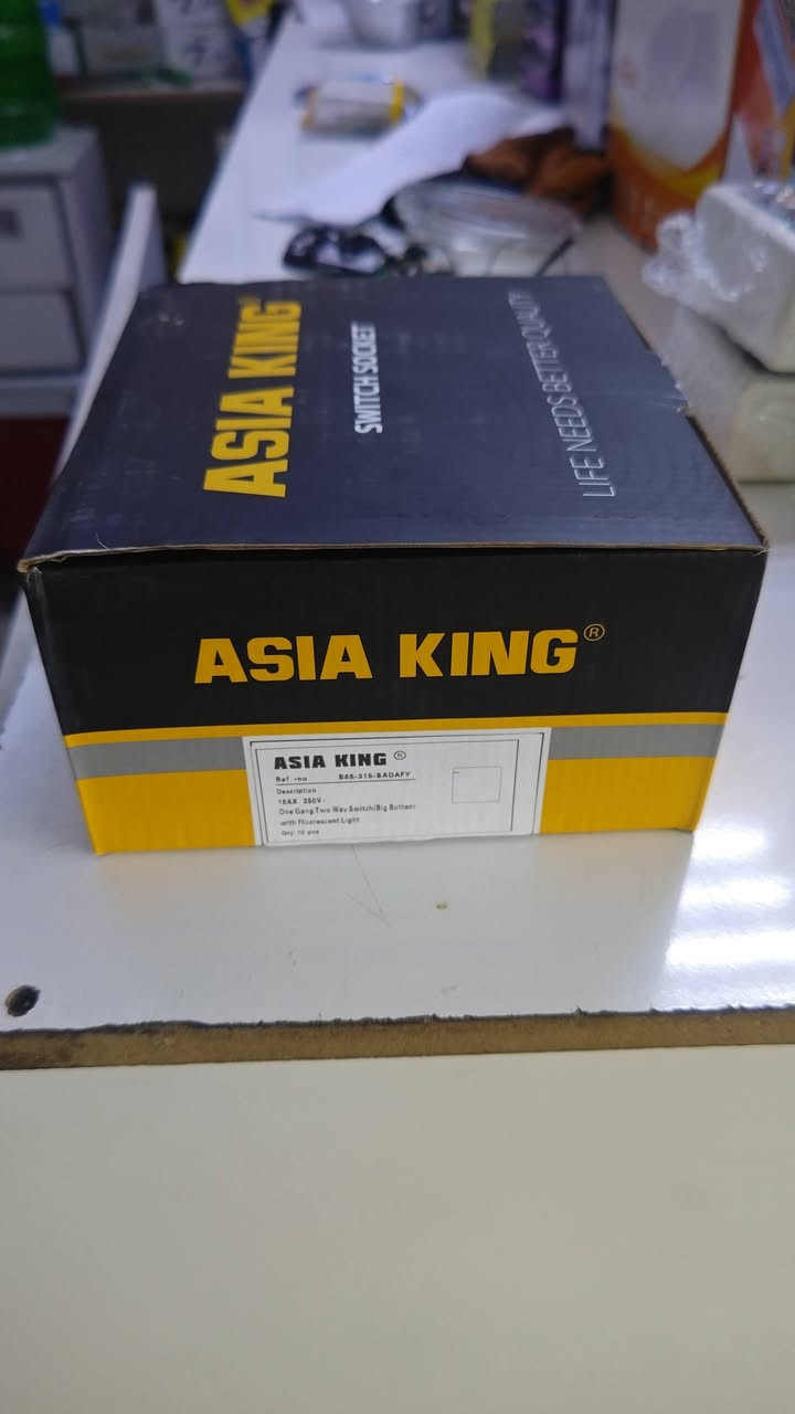 ⚡ بلك مفتاح كهربائي احادي ASIA KINGS ⚡
تصميم أنيق وعملي باللون الأبيض، مناسب للبيوت والمحلات والمكاتب، بجودة جيدة وتشطيب مرتب.
💰 بسعر مناسب ومنافس
سعر القطعة 1250
سعر الباكيت 10 قطع 
12000
📦 متوفر كميات وجملة
🚚 تجهيز سريع للطلبات
📞 للطلب والاستفسار: ***********
