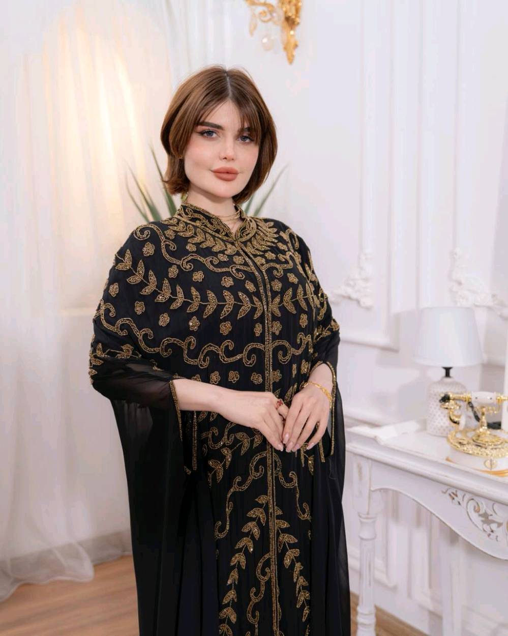 ✨الأقماش شيفون الأصلي 💯
🪄الشغل شك يدوي🪡🧵
🎗️مڪون من 2️⃣ قطع  
 ⤶بشت
⤶فستان فيزون الأصلي 💯