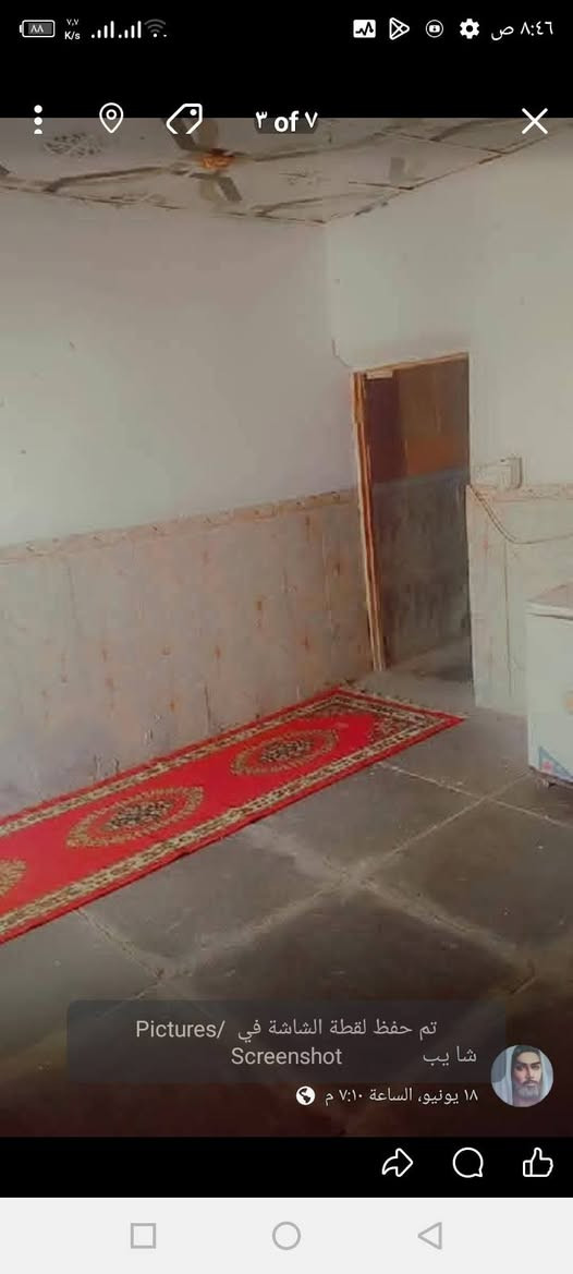 سلام عليكم بيت البيع مكان نهروان مقابيل نازحين  خلف  ماركت طيبه  بيت بي غرفتين وصاله كبيره وصاله ثانيه مطبخ واستقبال  وحديقه وحوش  مساحه 250 متر   وتبليط  وكهرباء وسحب ماي ربع عشرين ساعه جري ==***********

نص مكتوب في الصور:
- ٣ of ٧ تم حفظ لقطة الشاشة في Pictures/Screenshot ١٨ يونيو، الساعة ٧:١٠ م
- ٤ of ٧
- تم حفظ لقطة الشاشة في Pictures/Screenshot
- شایب
- ١٨ يونيو، الساعة ٧:١٠ م
- HONOR X9b 108MP Ultra-Sensing Camera
- HONOR X9b
- 108MP Ultra-Sensing Camera
- O HONOR X9b 108MP Ultra-Sensing Camera