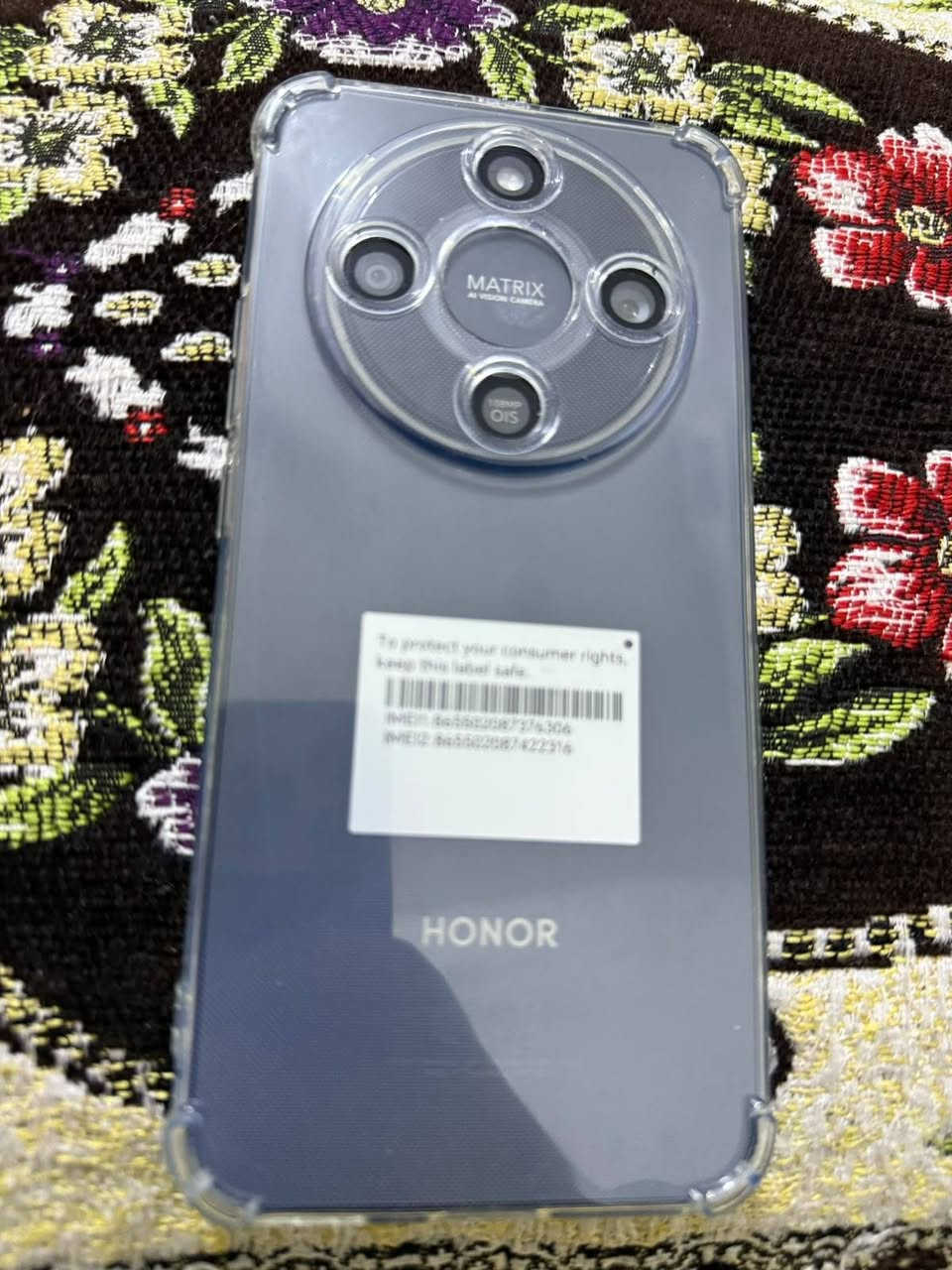 سلام عليكم 
للبيع او مراوس ب ايفون 13برو ماكس 
هونر اكس 9d/5G
ذاكره 265
عشويه 12
بطاريه 8300
ملحقات كامله معه 
حافضه 2
مكفول 
سعره خاص 
مكاني كوت انوار صدر 
للبيع او مراوس ب13برو ماكس فقط 
***********

نص مكتوب في الصور:
- حول الهاتف MagicOS 10 المعالج المركزي Snapdragon 6 Gen 4 اسم الجهاز HONOR X9b ذاكرة الوصول العشوائي ١٢ غيغابايت +٨ غيغابايت Honor RAM Turbo شاشة بتقنية حماية البصر من Honor ١٢٠٠ × ٢٦٤٠ بطارية السيليكون والكلربون mAh 5300 وحدة التخزين الداخلية المساحة الفارغة ١٩٧,٧٢ غيغابايت الإجمالي ٢٥٦ غيغابايت الموديل MTN-NX1 10.0.0.190(C185E10R100P1H1)