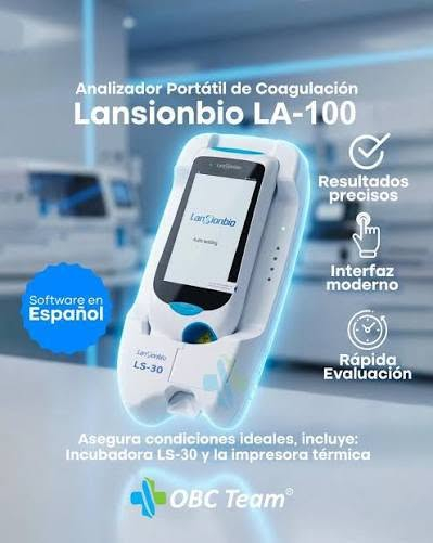 🩸 للبيع جهاز Lansionbio LA-100 مع الحاضنة الأصلية LS-30 — جديد
اسم الجهاز:
Lansionbio LA-100 Handheld Coagulation Analyzer
محلل تخثر الدم المحمول

الشركة المصنعة:
Lansion Biotechnology Co., Ltd. – China

الجهاز مخصص لتحليل تخثر الدم (Coagulation) ويعمل باستخدام كِتات الفحص الكهروكيميائية الخاصة بشركة Lansionbio.

🔬 الفحوصات

يقيس الجهاز مؤشرات تخثر الدم التالية:

• PT — Prothrombin Time
• INR
• APTT — Activated Partial Thromboplastin Time
• FIB — Fibrinogen
• TT — Thrombin Time
• ACT — Activated Clotting Time

وبحسب الشركة، يمكن إجراء الفحوصات باستخدام كارت فحص واحد و20 µL من الدم الطرفي والحصول على النتائج خلال حوالي 8 دقائق.

⚙️ مواصفات LA-100

• طريقة القياس: Electrochemistry – كهروكيميائية
• نوع العينة: دم كامل من الإصبع / دم وريدي
• الشاشة: 4.0-inch Color Touch Screen
• البطارية: 18650 Lithium قابلة للإزالة
• الشاحن: Power Adapter
• الاتصال: RS232 + Wi-Fi + Bluetooth
• جهاز محمول مناسب لفحوصات Point-of-Care

🔥 الحاضنة الأصلية LS-30

Lansionbio LS-30 Test Strip Incubator

وهي الحاضنة المخصصة لنظام LA-100، وتقوم بتسخين وخلط شريط/كارت الفحص للحفاظ على ظروف التفاعل المناسبة.

• الوظيفة: Heating + Mixing
• درجة الحرارة: 37 ± 1°C
• وقت التشغيل: ≥1000 ساعة
• الأبعاد: 290 × 140 × 70 mm
• الوزن: 1 kg

وتحافظ LS-30 على درجة حرارة التفاعل عند حوالي 37°C مع الخلط لضمان دقة النتائج.

🏥 الاستخدامات

مناسب للاستخدام في:

• المستشفيات
• المختبرات
• الطوارئ
• غرف العمليات
• عيادات الأسنان والجراحة
• فحوصات ما قبل العمليات
• وحدات الرعاية السريعة Point-of-Care
• ويمكن استخدامه في بعض التطبيقات البيطرية بحسب نوع الكِت المستخدم.

📦 الموجود للبيع

✅ Lansionbio LA-100
✅ Lansionbio LS-30 الأصلي
✅ الجهازان جديدان
✅ [اذكر هنا إذا الكارتون والملحقات والكتالوج موجودة]

الحالة: جديد — غير مستخدم
الموديل: LA-100 + LS-30
المنشأ: China
السعر: [1,750] دينار عراقي 
الموقع: [بغداد]
للاستفسار: ***********

⚠️ ملاحظة: الجهاز يحتاج إلى كِتات/كروت الفحص الكهروكيميائية المخصصة من Lansionbio لإجراء التحاليل.
