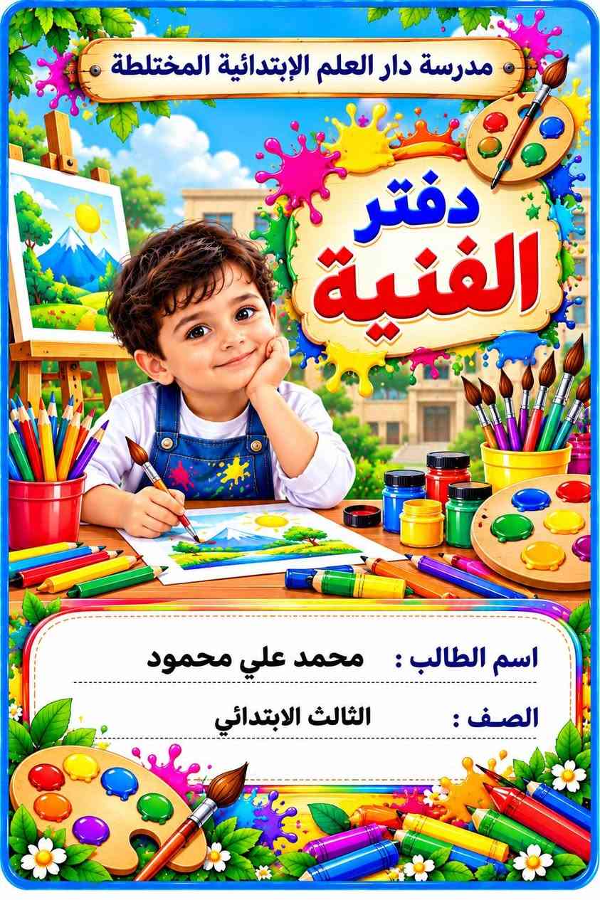 دفاتر مدرسية • تصميم شخصي • صلاح الدين - العلم