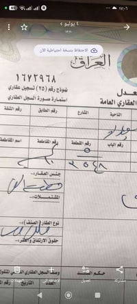 قطعة أرض • ٣٨٣م • السند باسمي