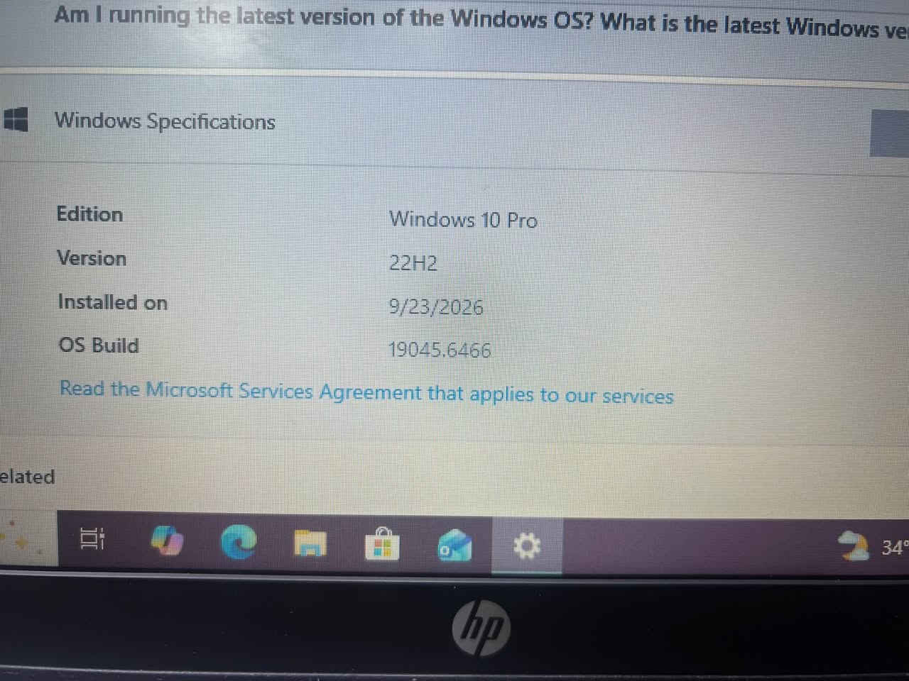 لابتوب نظيف جدا للبيع hp proBook 450 G0
� الجهاز: HP ProBook 450 G0
* ⚙️ المعالج: Intel Core i5-3230M — ‏2.60 GHz
* 🧠 الرام: 8 GB DDR3 — المتاح 7.85 GB
* 🎮 كرت الشاشة: Intel HD Graphics 4000
* 💾 التخزين: SSD ‏238 GB — P3-256
* 🪟 النظام: 64-bit
* 📷 الكاميرا: HD Webcam
    ✋ حجم الشاشة: 15.6 بوصة. 📱�
السعر ٢٠٠  الف 
بغداد - الحبيبية 
***********

نص مكتوب في الصور:
- Am I running the latest version of the Windows OS? What is the latest Windows ver
- Windows Specifications
- Edition Windows 10 Pro
- Version 22H2
- Installed on 9/23/2026
- OS Build 19045.6466
- Read the Microsoft Services Agreement that applies to our services
- elated
- 34
- About Installed RAM 8.00 GB DDR3 Processor Intel(R) Core(TM) i5-3230M CPU @ 2.60GHz 2.60 GHz Graphics Card 64 MB Intel(R) HD Graphics 4000 Storage 238 GB 51 of 238 GB used DESKTOP-AFFA738 HP ProBook 450 G0 Rename this PC Device Specifications Copy Device Name DESKTOP-AFFA738 Processor Intel(R) Core(TM) i5-3230M CPU @ 2.60GHz 2.60 GHz Installed RAM 8.00 GB (7.85 GB usable) Graphics Card Intel(R) HD Graphics 4000 (64 MB) Storage 238 GB SSD P3-256 Device ID 631060DB-F1F9-483A-A64C-E54CDCC007A1 Product ID 00330-80000-00000-AA496 System Type 64-bit operating system, x64-based processor Pen and touch No pen or touch input is available for this display